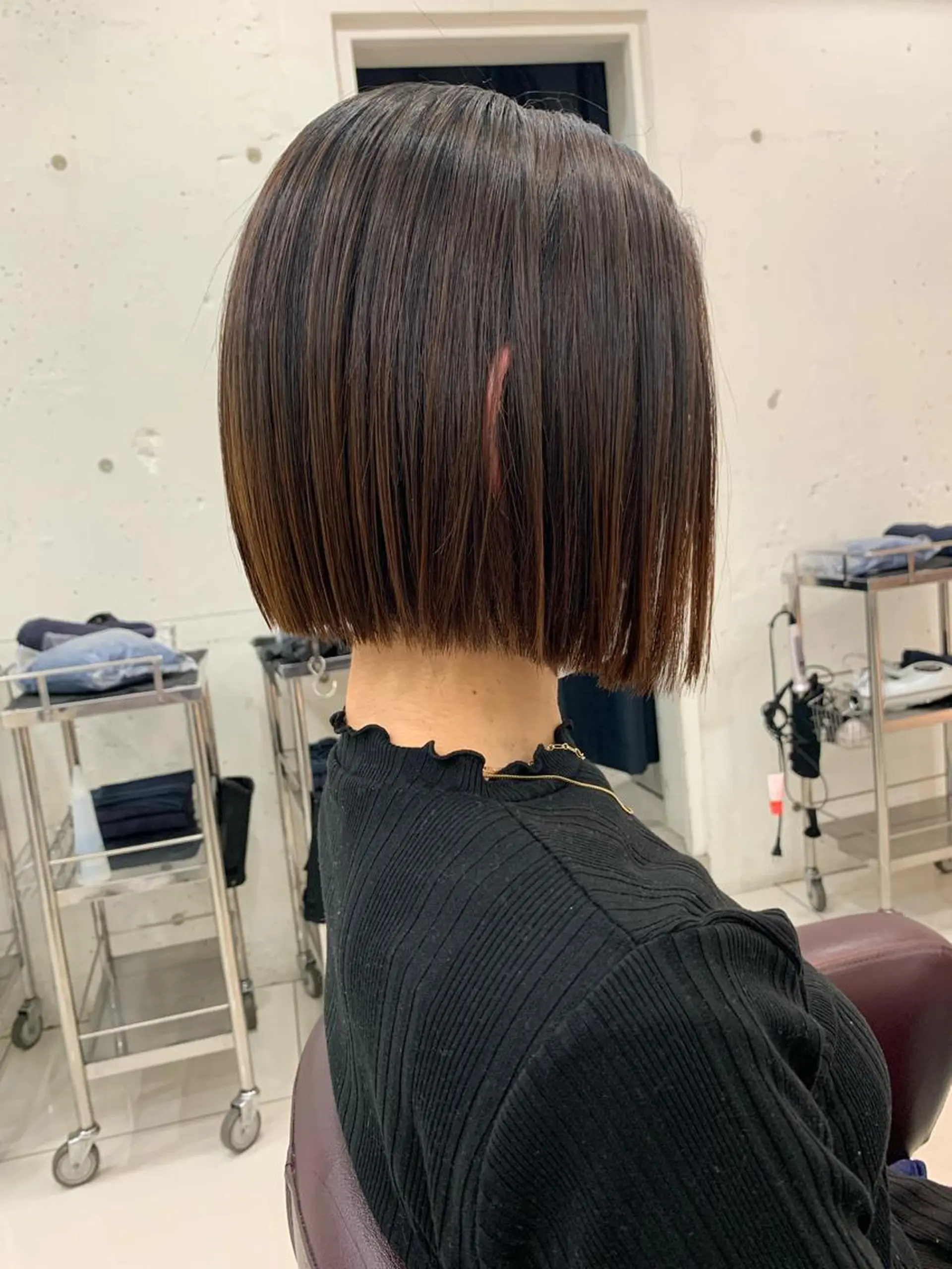 ショート カラー パーマ ヘアアレンジ メンズ 前下がりボブ ボブ 原宿パーマ kazuのヘアスタイル