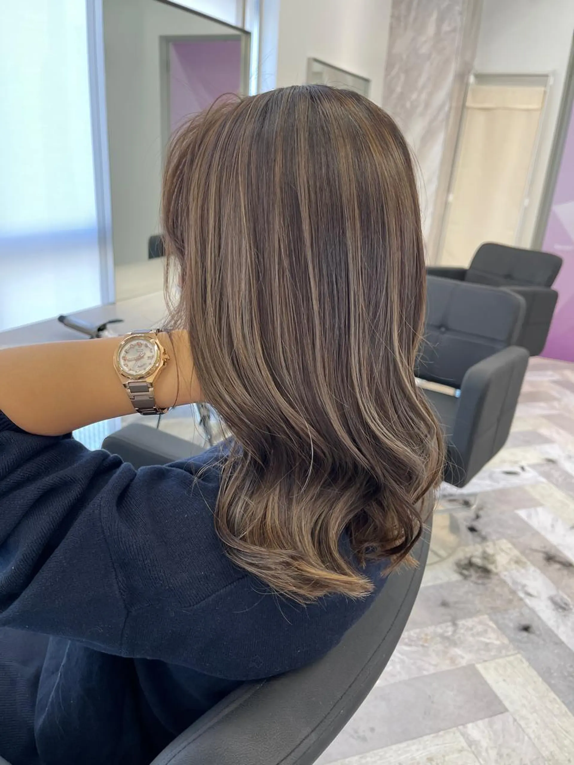 セミロング カラー ハイライトカラー ハイライト カット ヘアカラー himeka🪽 アレンジ/ブリーチのヘアスタイル