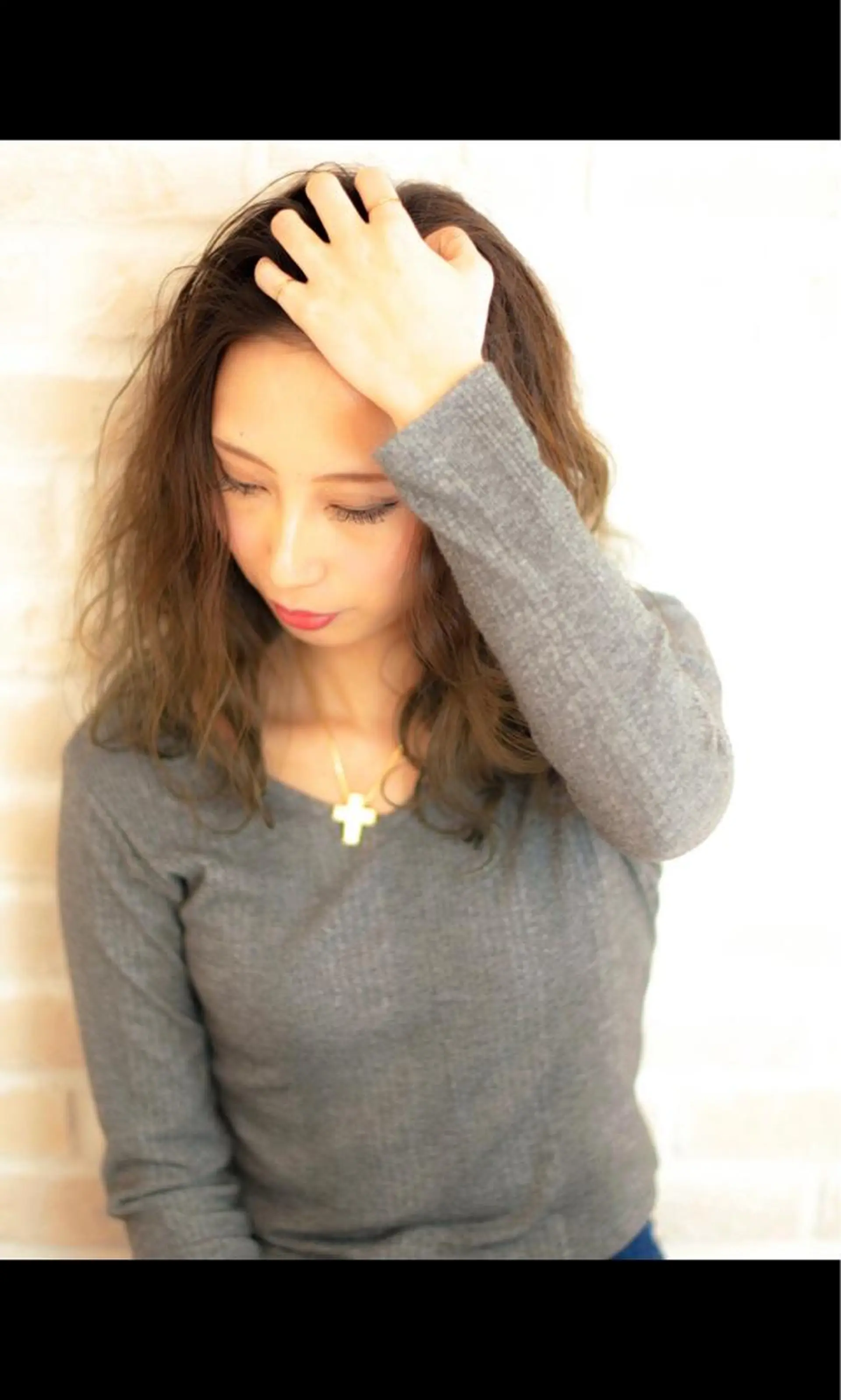 セミロング ケアカラー トリートメント カット ヘアカラー トリートメント ヘアセット Aujua ソムリエ 勝又舞夏のヘアスタイル