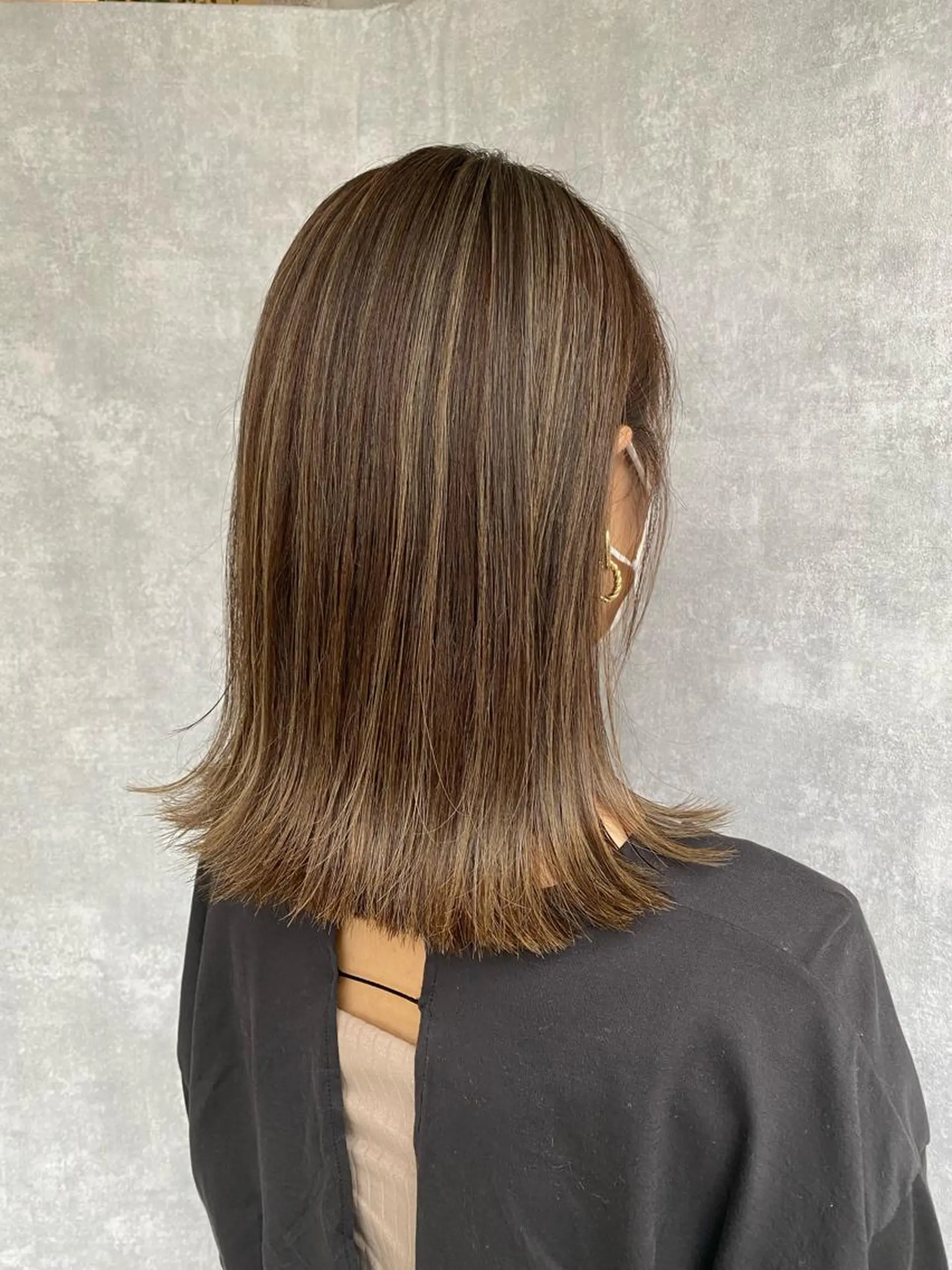 ミディアム カラー カット ヘアカラー トリートメント 入江 允のヘアスタイル