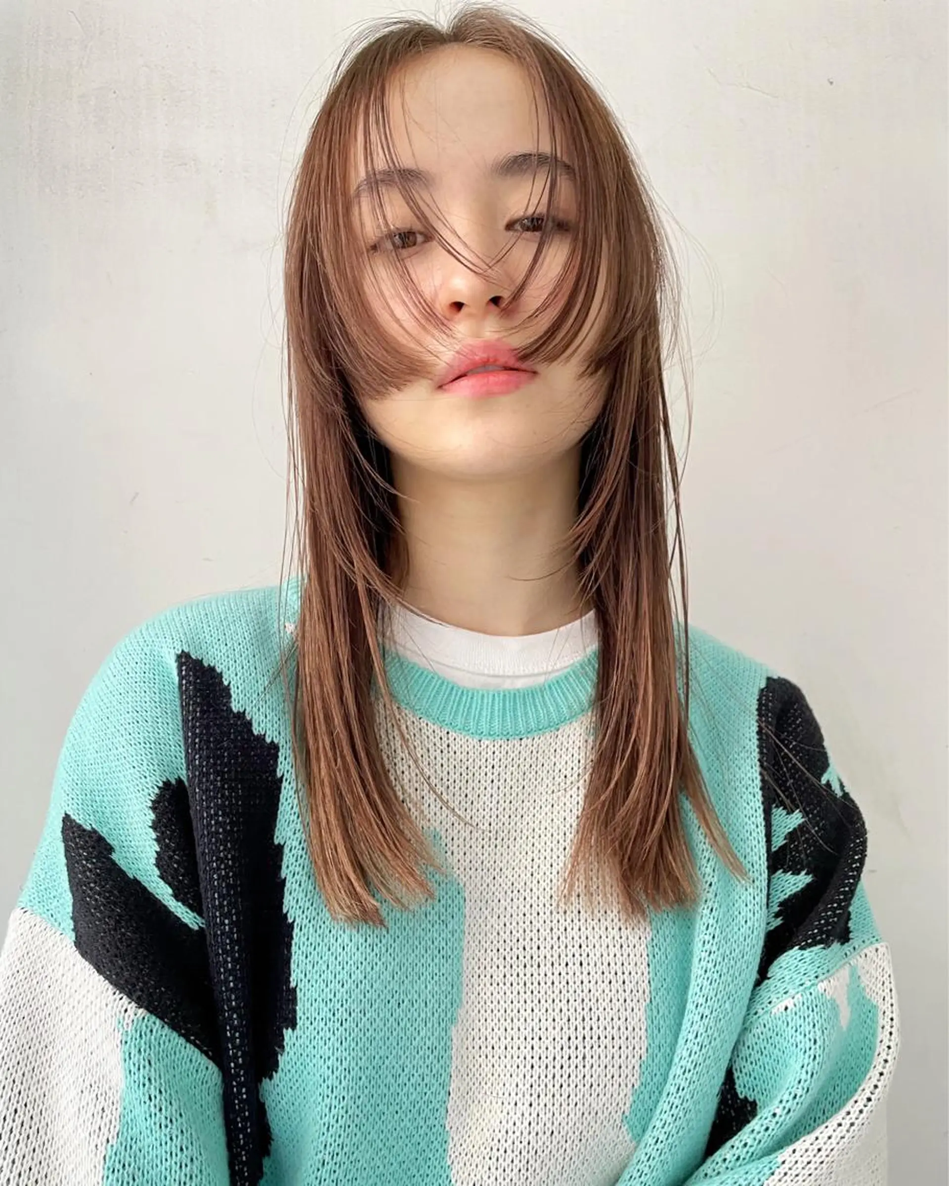 ミディアム カラー ヘアアレンジ 丸山渉/パーマ エフェクトブリーチのヘアスタイル