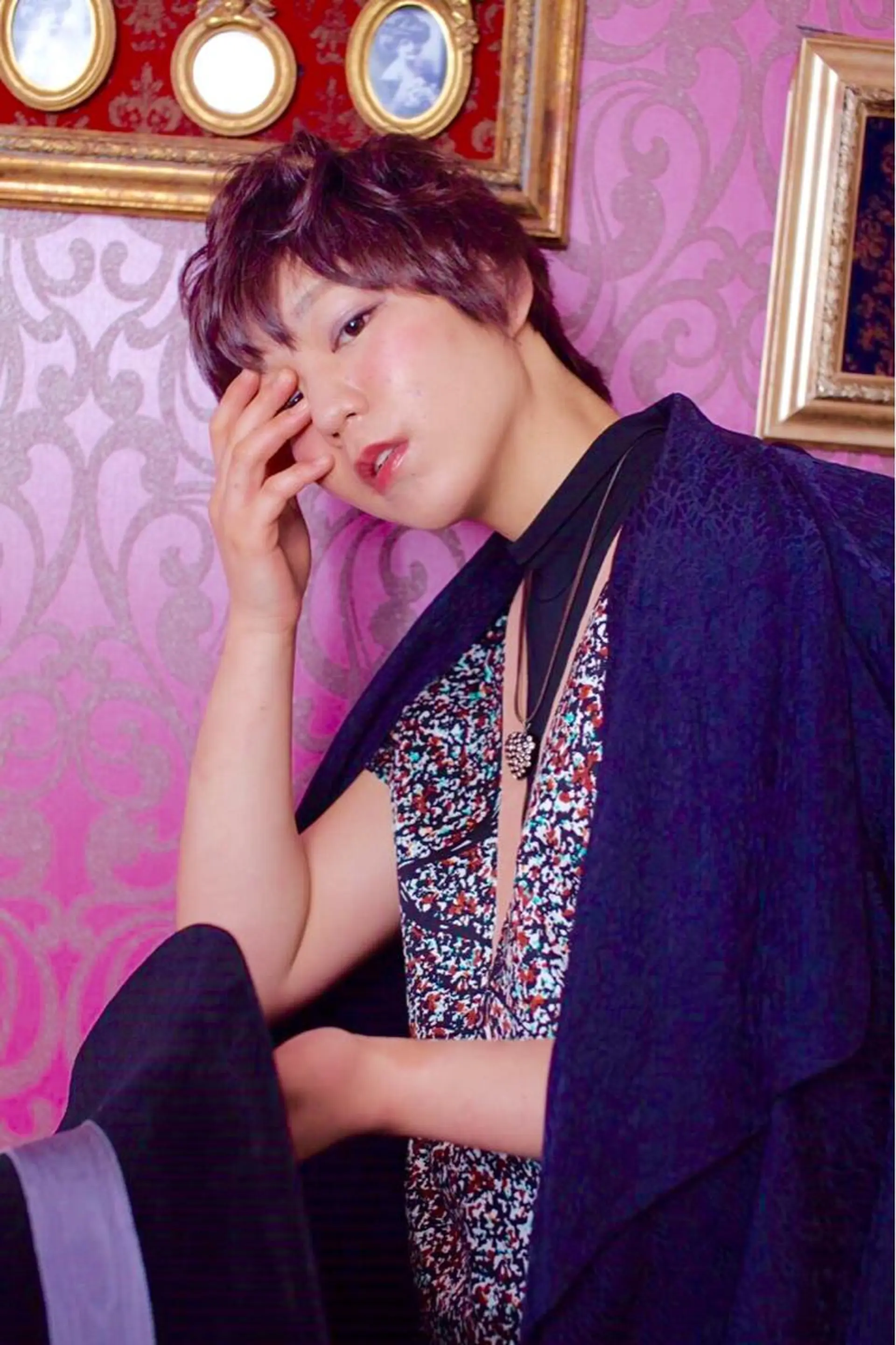 ショート カラー パーマ アッシュ ラベンダーカラー ラベンダーアッシュ ショートヘア カット ヘアカラー トリートメント 🌟Fan.ray 代表🌟河原恭平のヘアスタイル