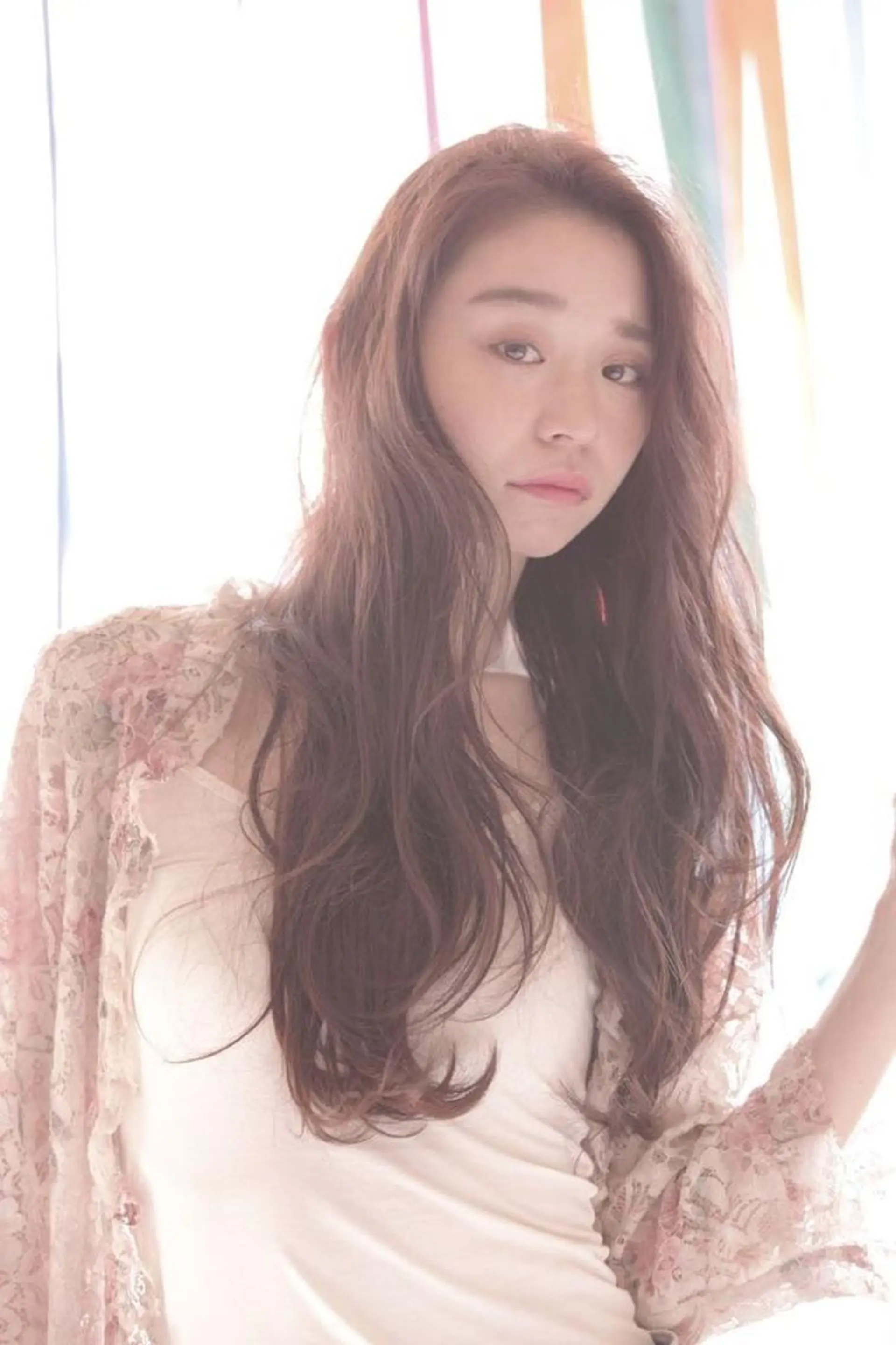 ロング カラー アッシュ イルミナカラー ピンクカラー ピンクアッシュ rasiku所属・Yamazaki Naokoのマツエク・マツパデザイン