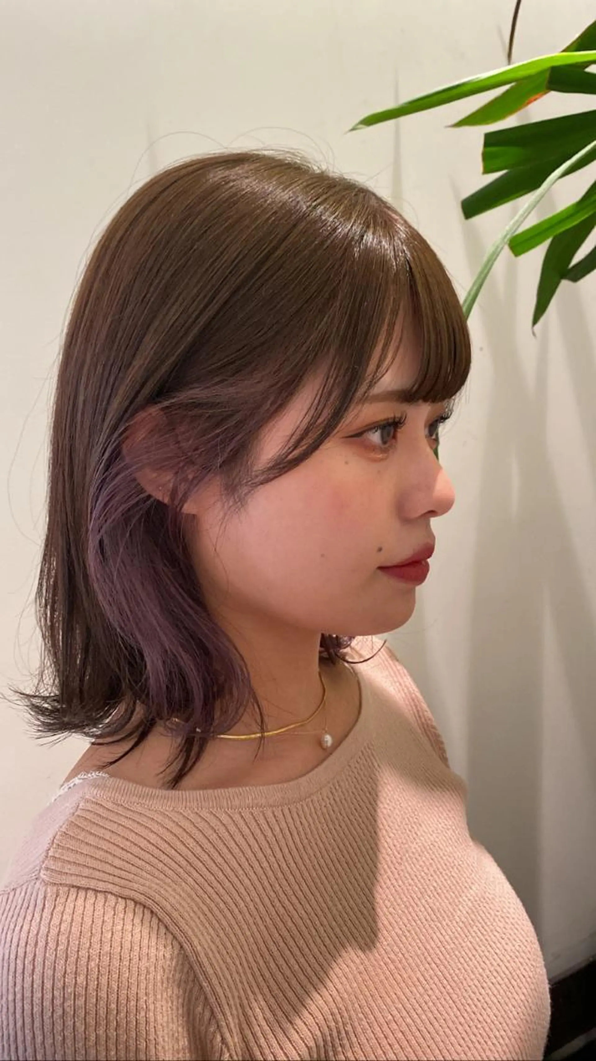 カラー 🎀調布仙川透明感オ リーブカラー干莉🎀のヘアスタイル