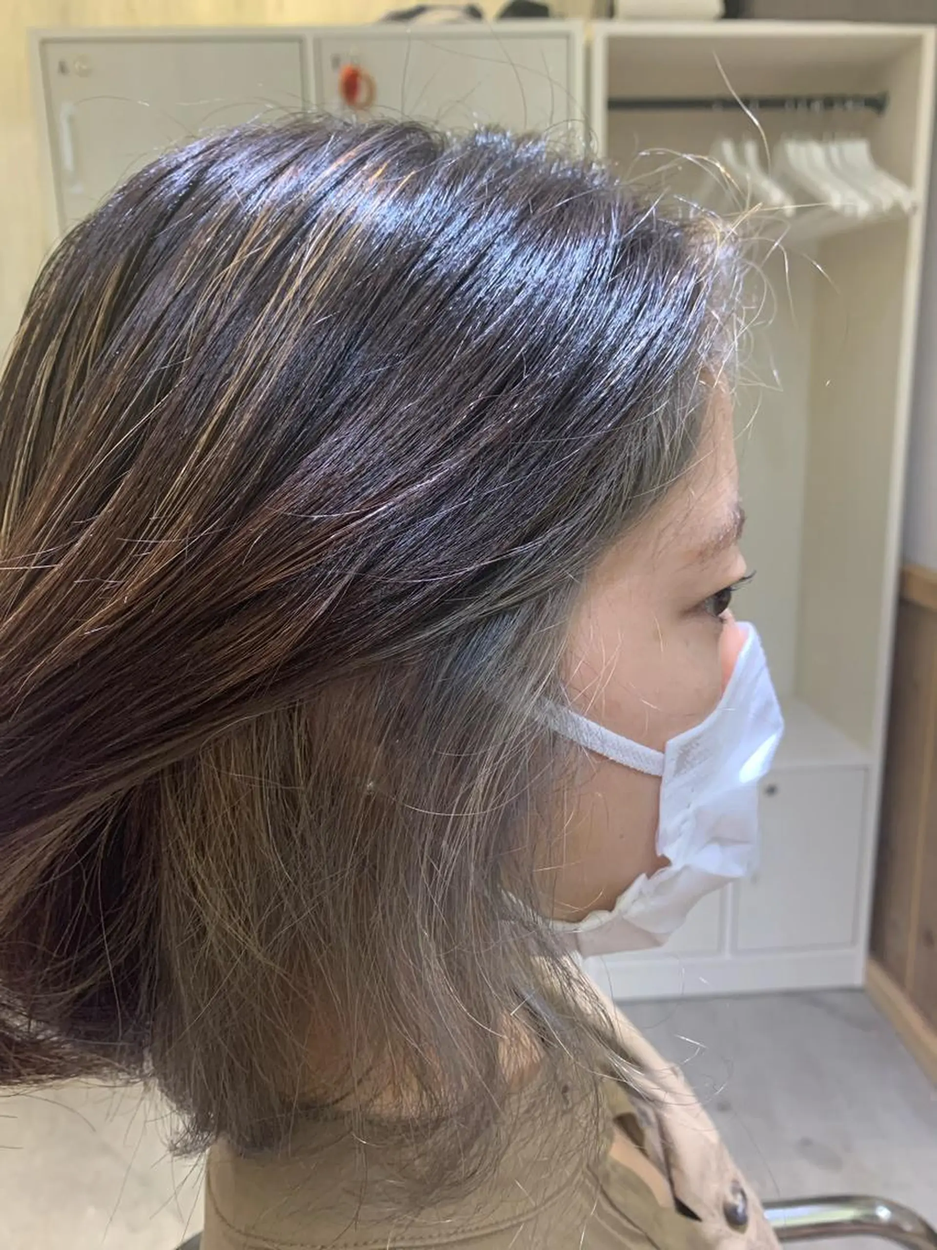 ミディアム カラー パーマ ヘアアレンジ メンズ ネイル 透明感カラー イヤリングカラー グレージュ マットネイル カット ヘアカラー Sia中野新橋 『JUNYA』のヘアスタイル