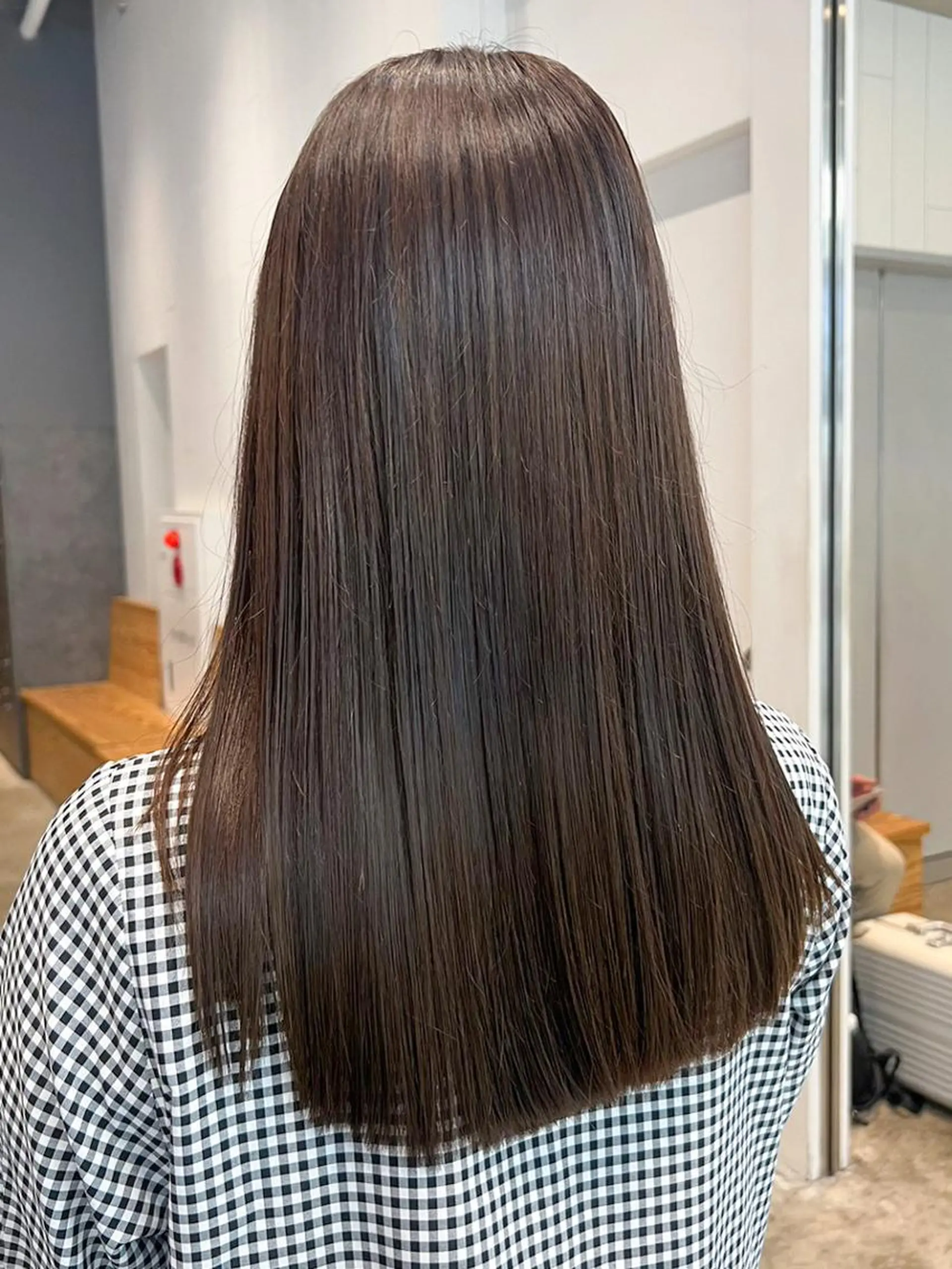 セミロング カラー パーマ ヘアアレンジ ブラウンカラー ダークブラウン カット ヘアカラー トリートメント ITbyALBUM 浦和店のヘアスタイル