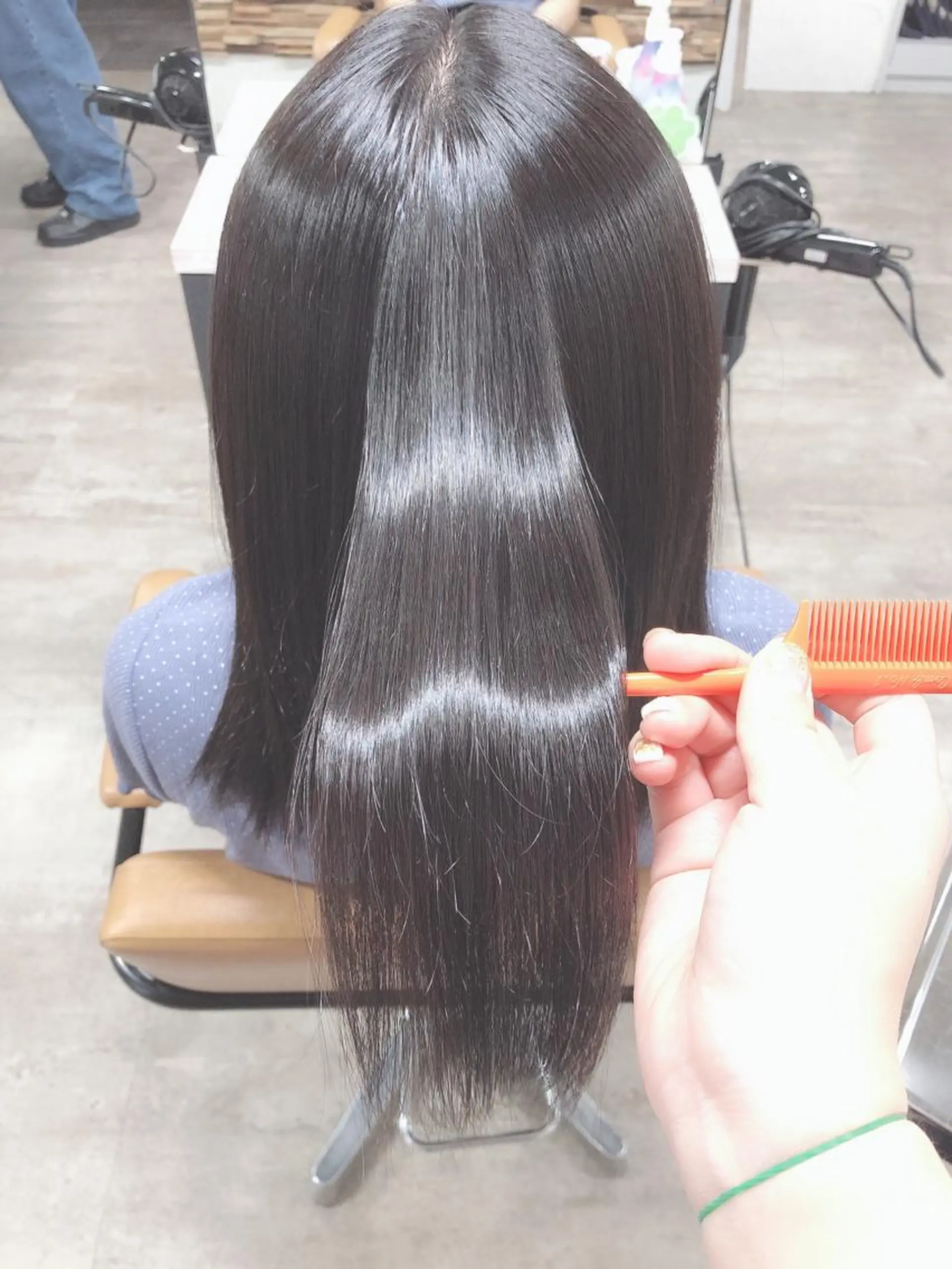 ミディアム 縮毛矯正 ️❤️透明感カラー Yūka❤️のヘアスタイル