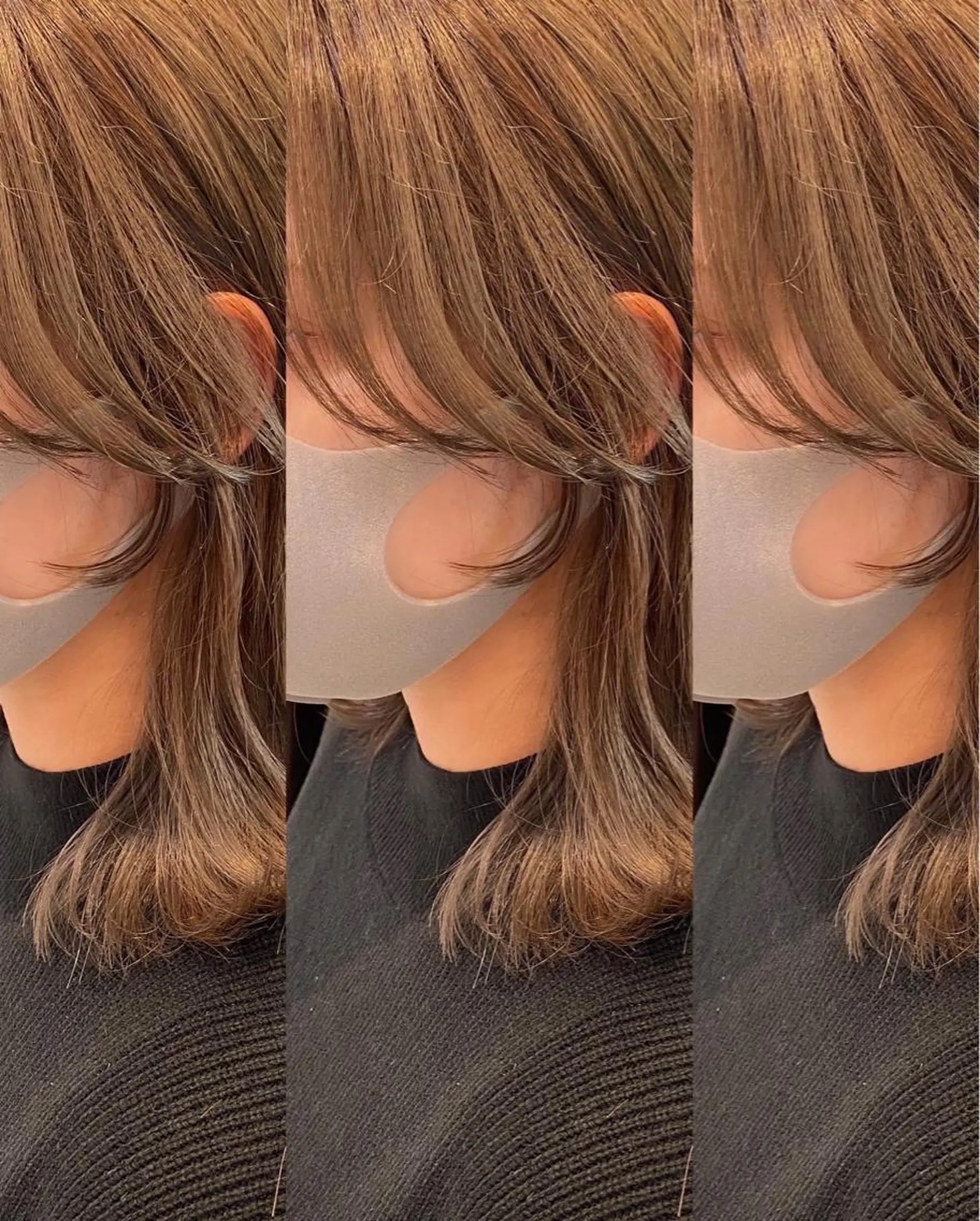 ミディアム カット ヘアカラー トリートメント GLROW haruhiのヘアスタイル