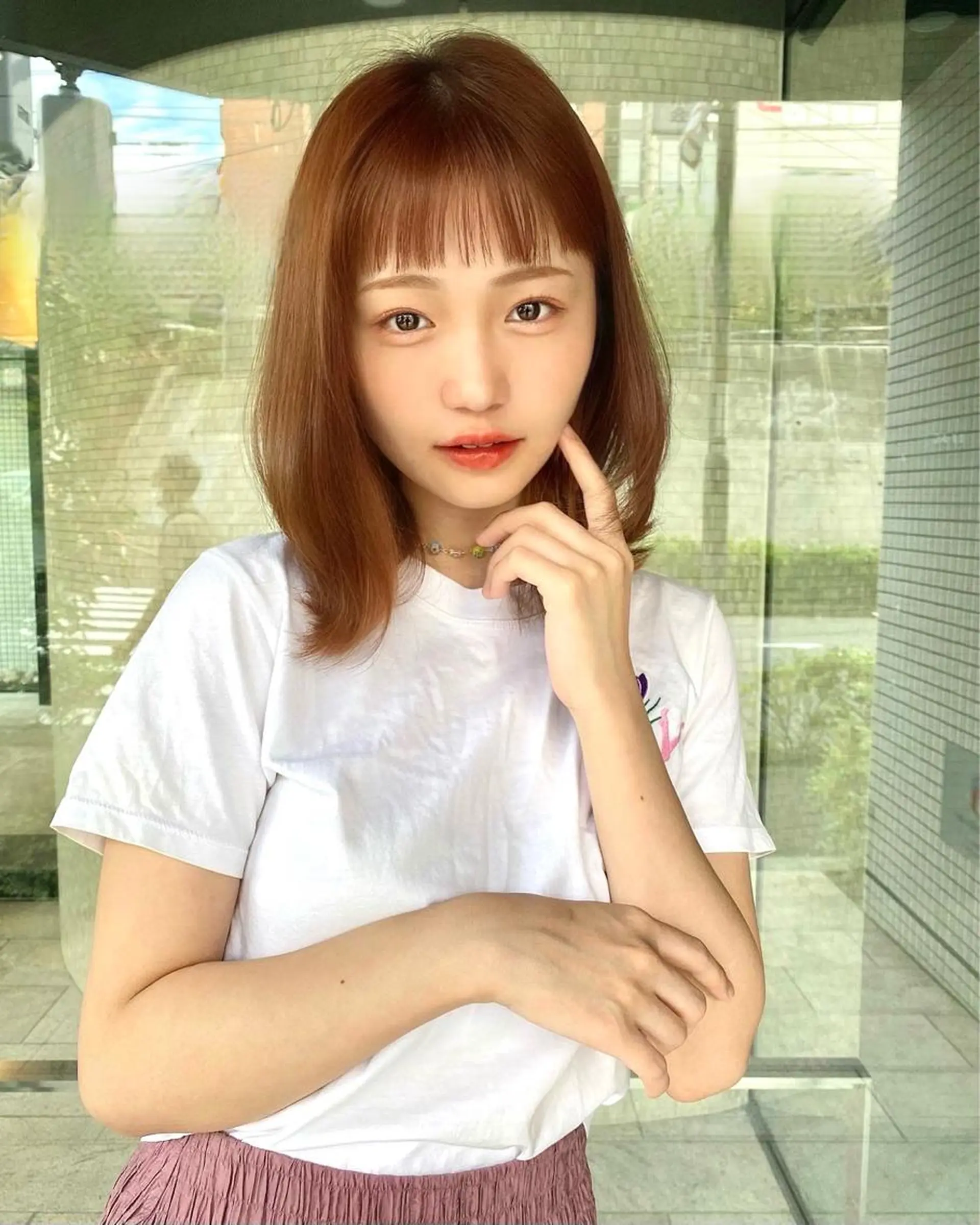 ミディアム レイヤーカット ✨透明感カラー 恵比寿HAYATO✨のヘアスタイル