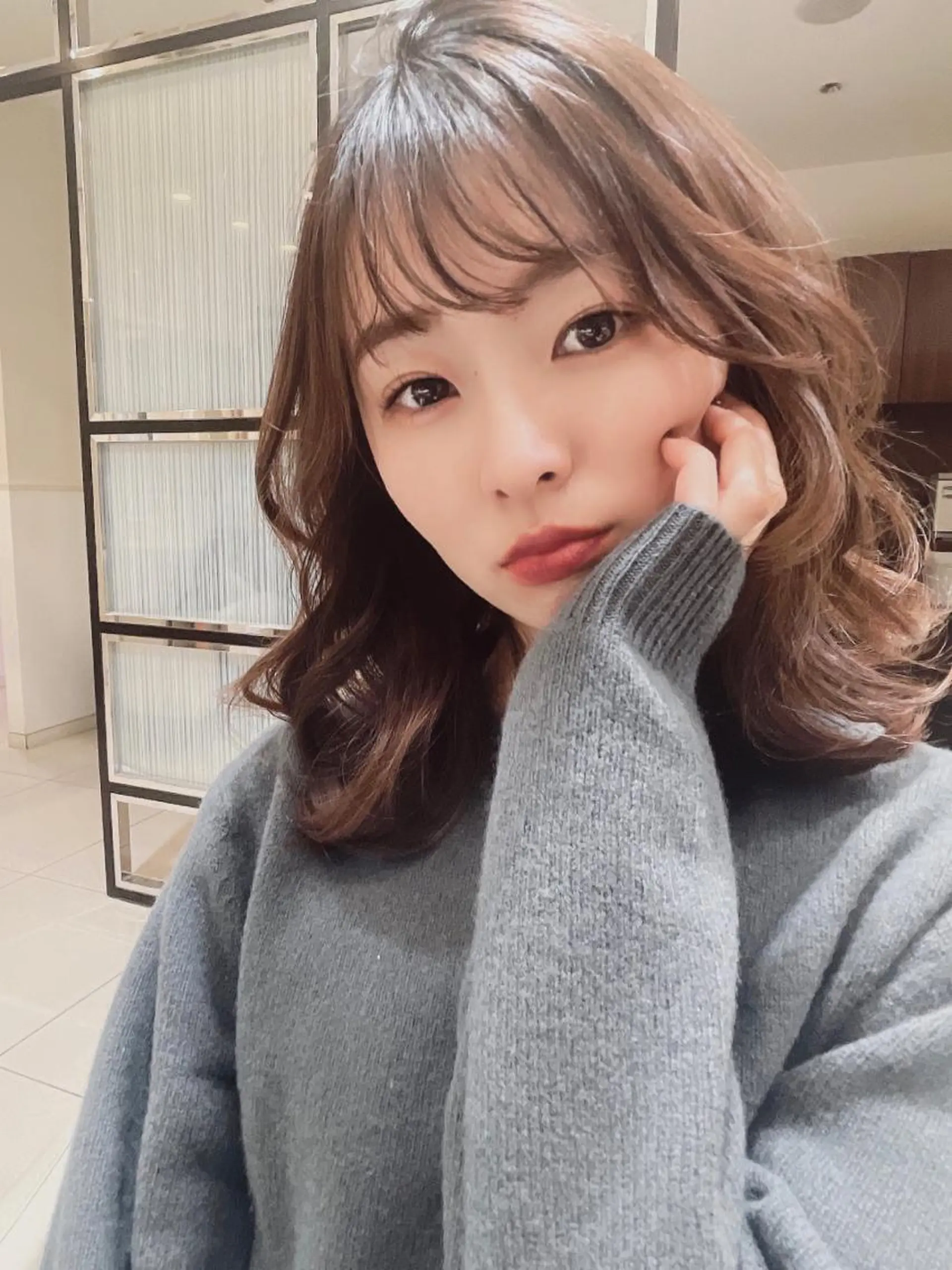 セミロング 💗ブリーチなし 透け感💗徳井はやとのヘアスタイル