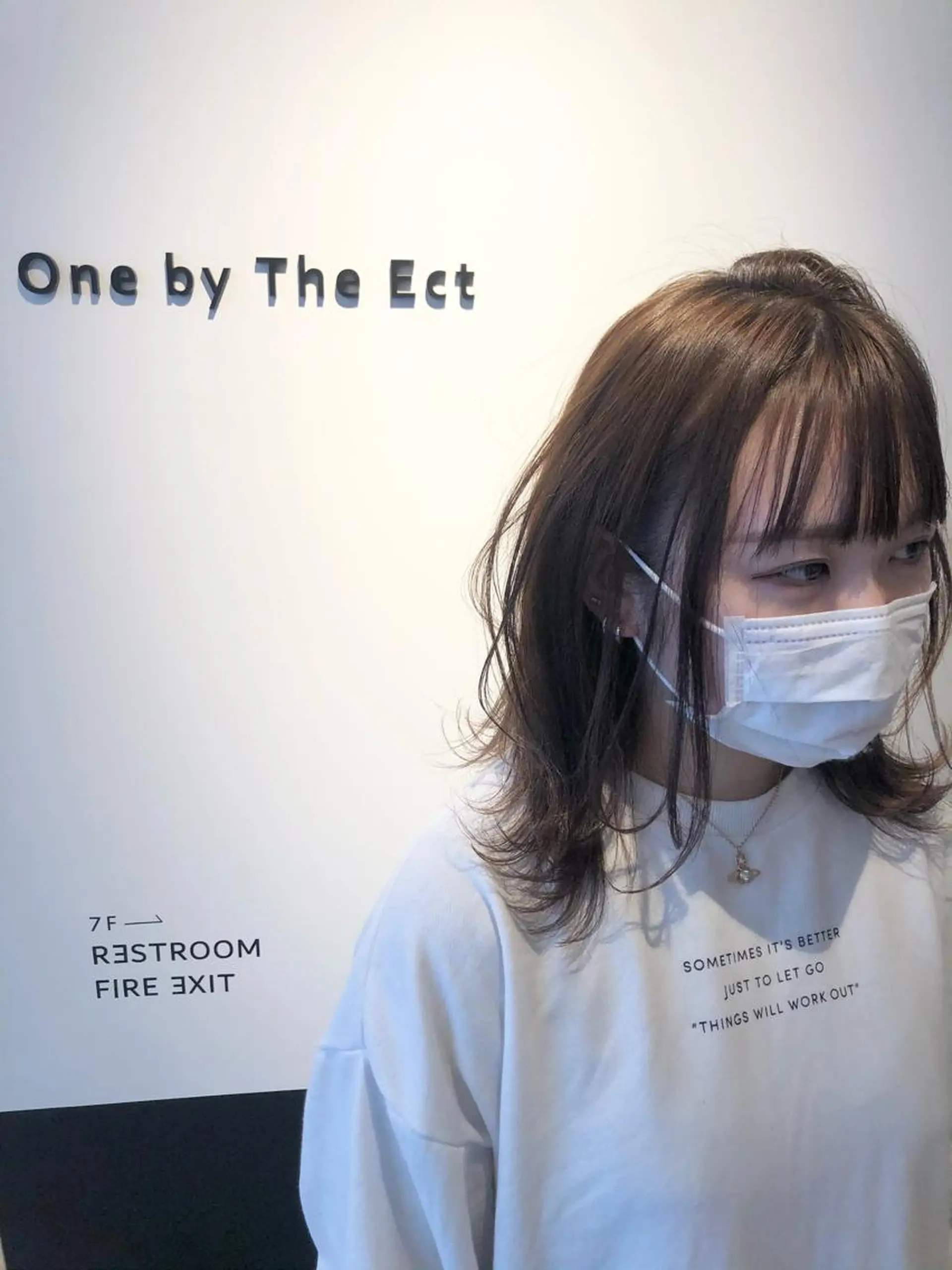 セミロング カラー カット ヘアカラー 片山美穂 心斎橋・北堀江のヘアスタイル