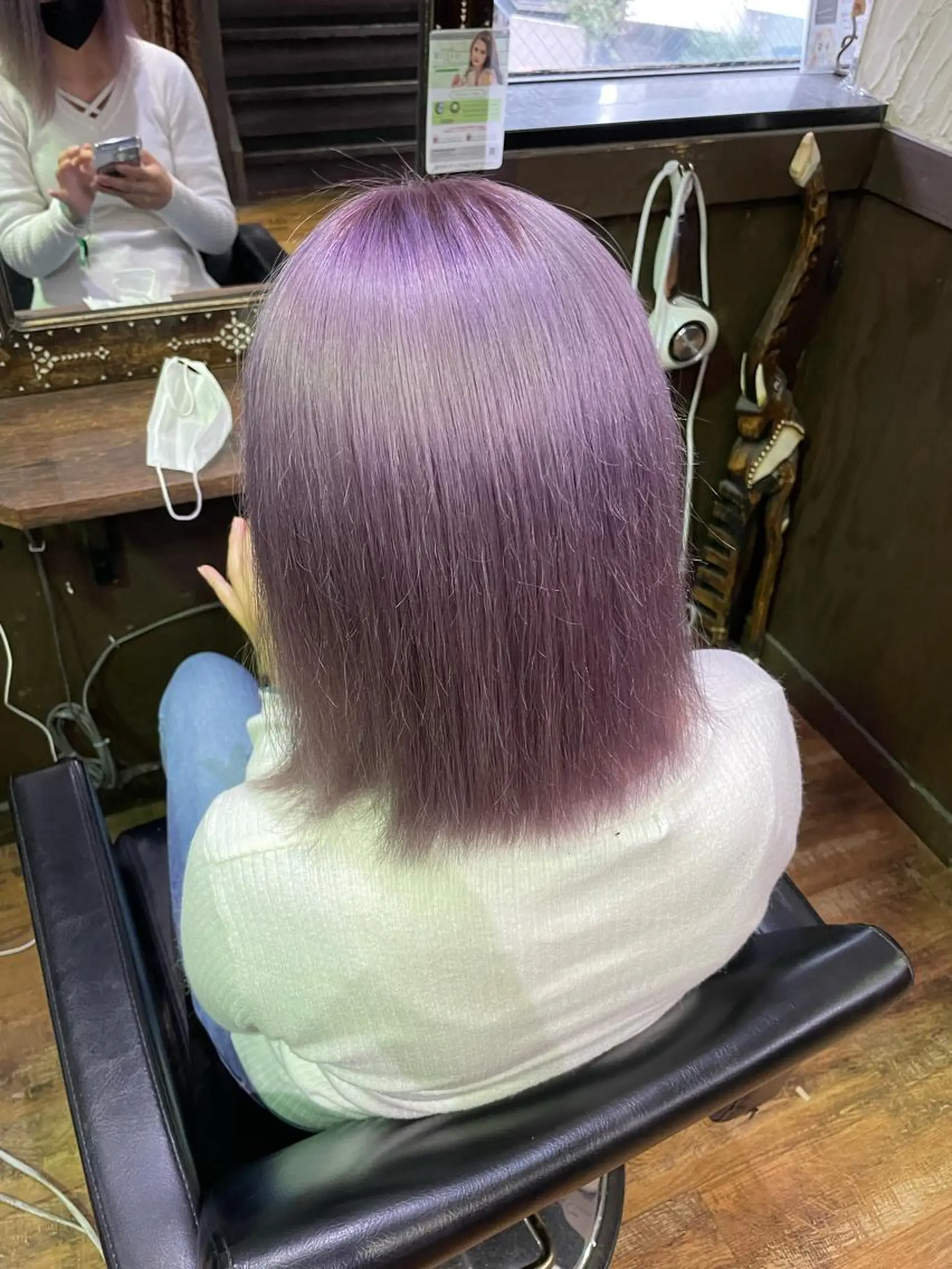 ミディアム カラー ヘアアレンジ ブリーチ アンククロス/ 池袋/RYUSEIのヘアスタイル