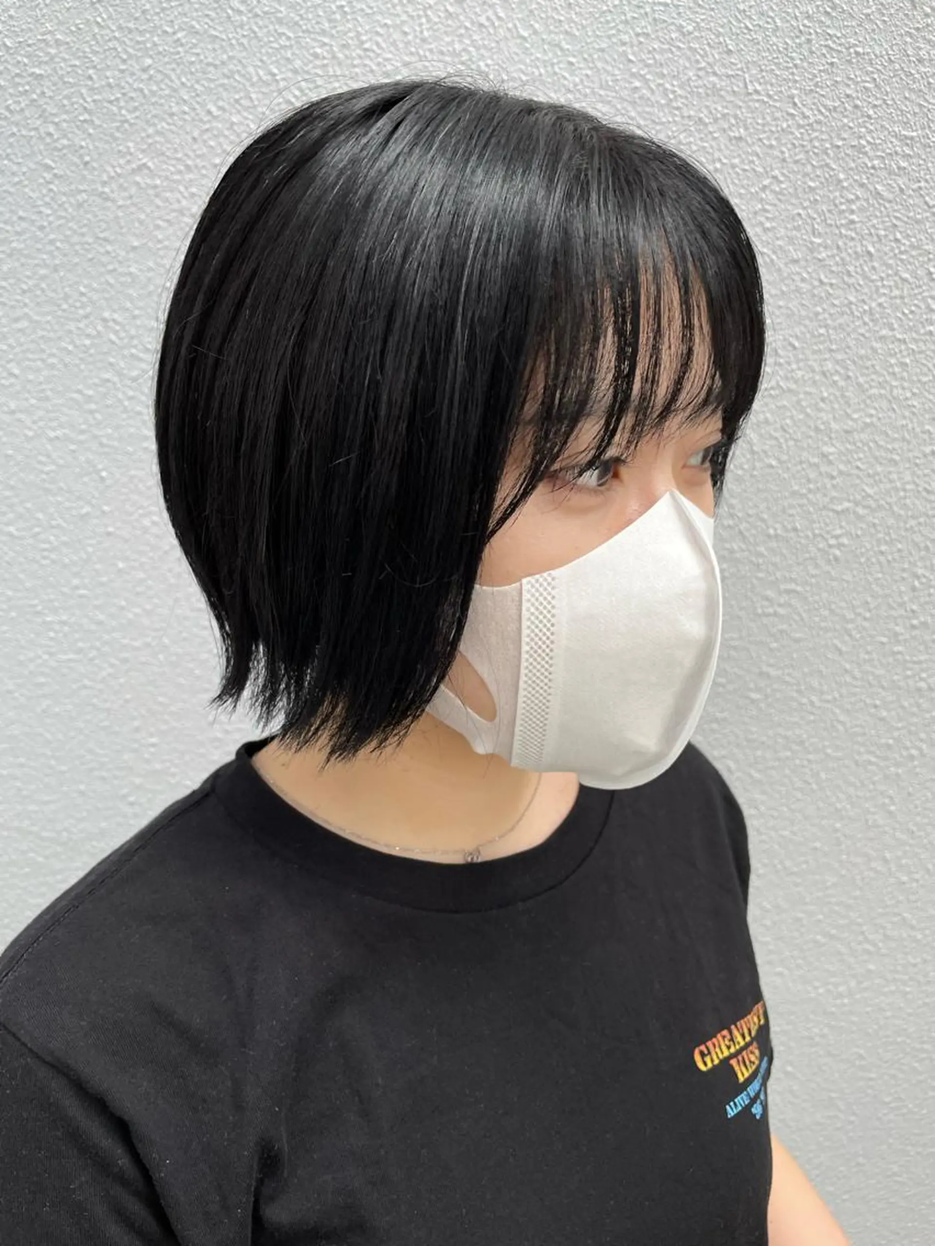ショート 切りっぱなしボブ ショートボブ 丸みショート ミストバング ボブ カット ヘアカラー トリートメント C’LD hair  produce /シールドヘア所属・モテ髪/ボブ/ショー ト/アダチフウトのヘアスタイル