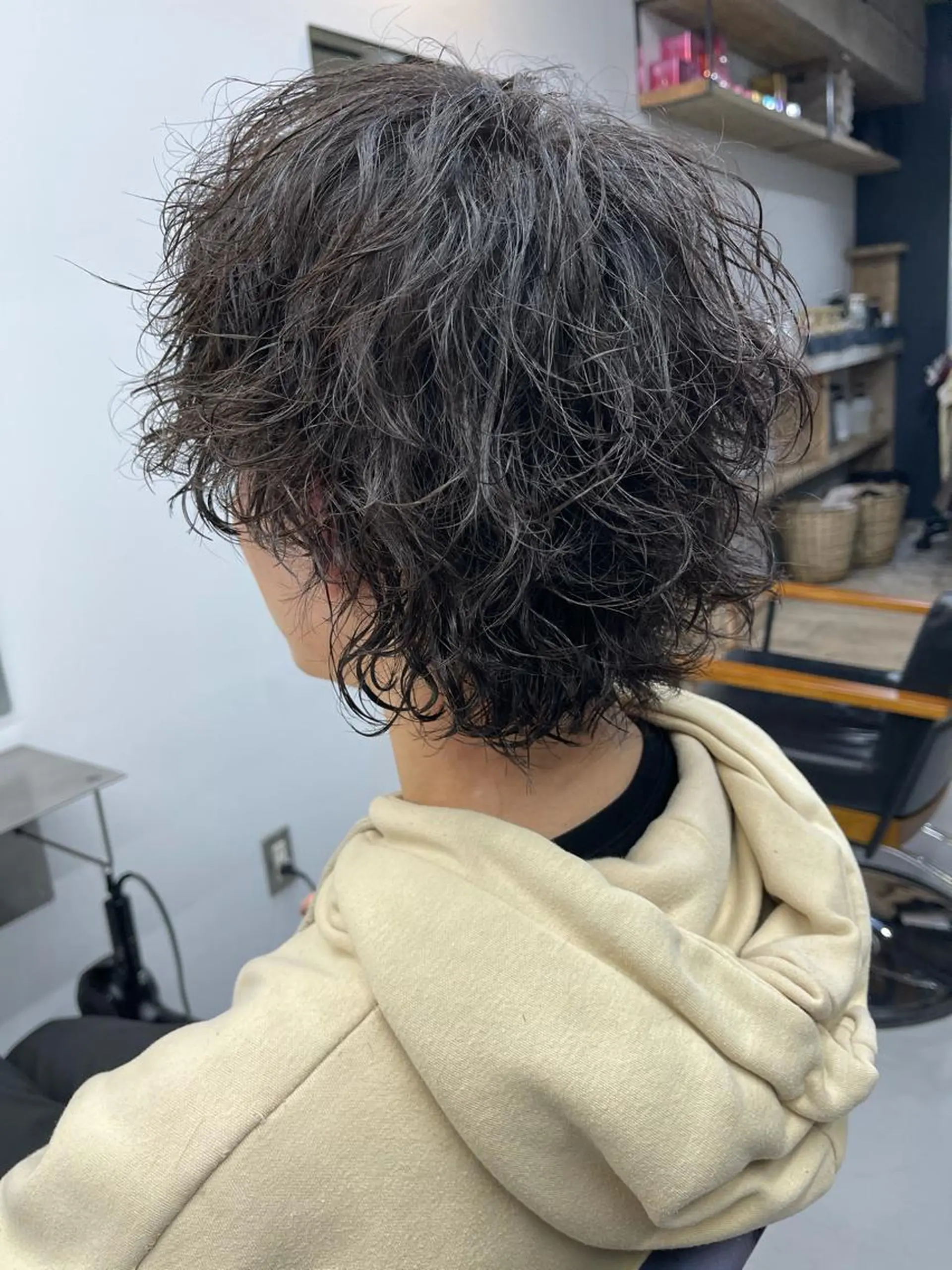 ミディアム パーマ メンズ カット パーマ 森本裕/オーナー/ スパイラルパーマのヘアスタイル