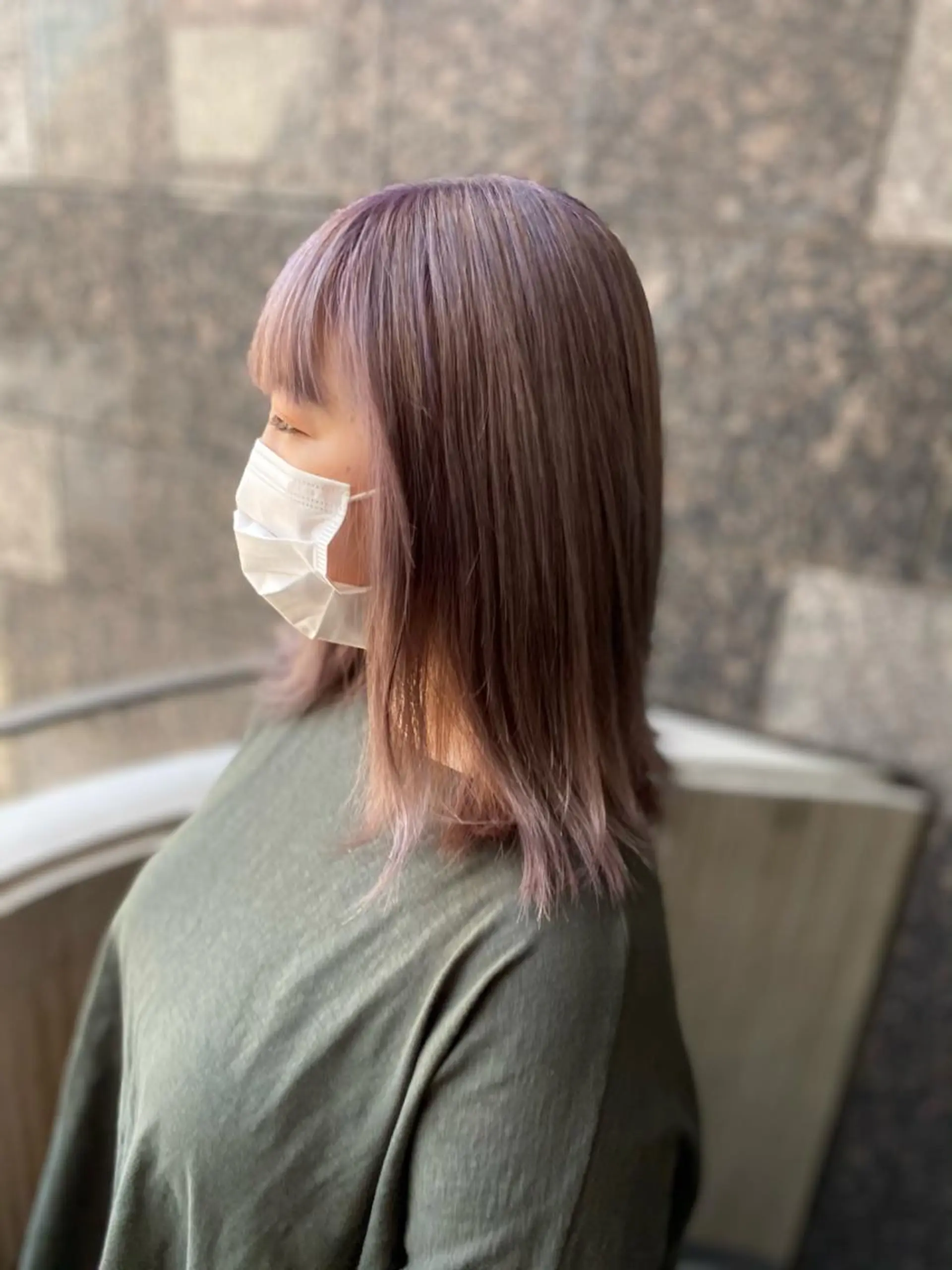 ミディアム カラー ヘアカラー トリートメント ヨシダ フミノリのヘアスタイル