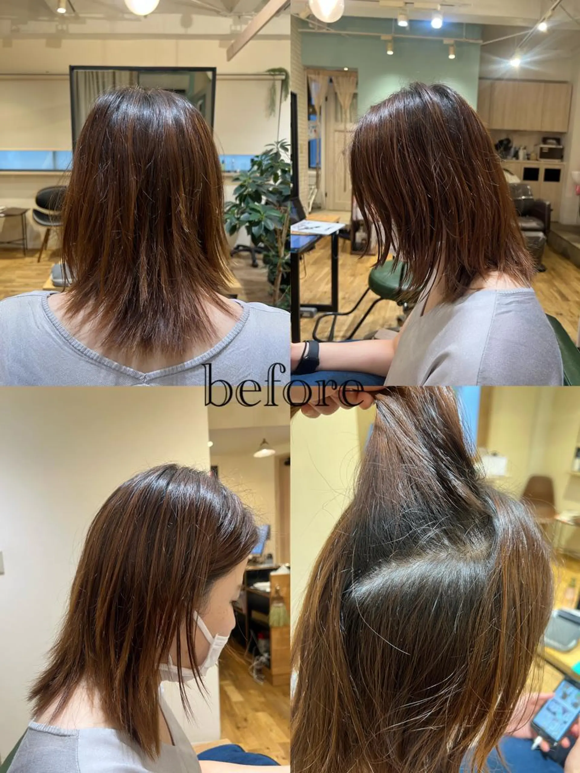 セミロング 艶カラー🫧 推しカラー🧸楽歌のヘアスタイル