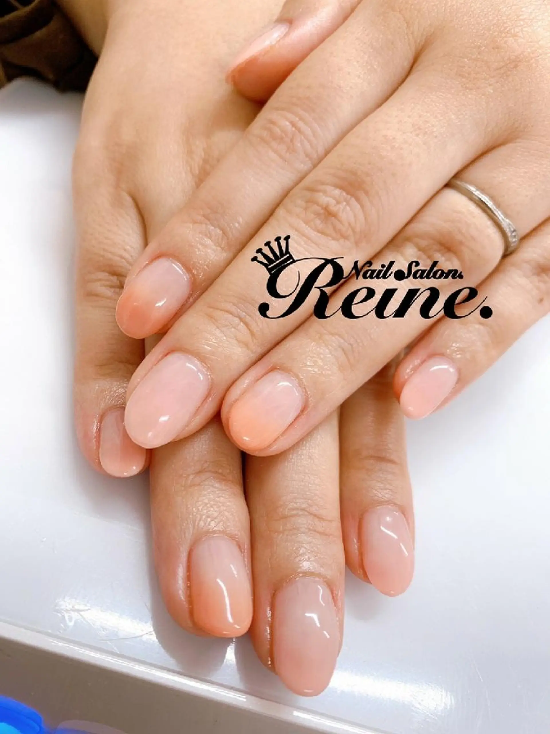 ネイル ピンク ピンクベージュ シンプルネイル Nailsalon Reine所属・玉栄 伶奈のネイルデザイン