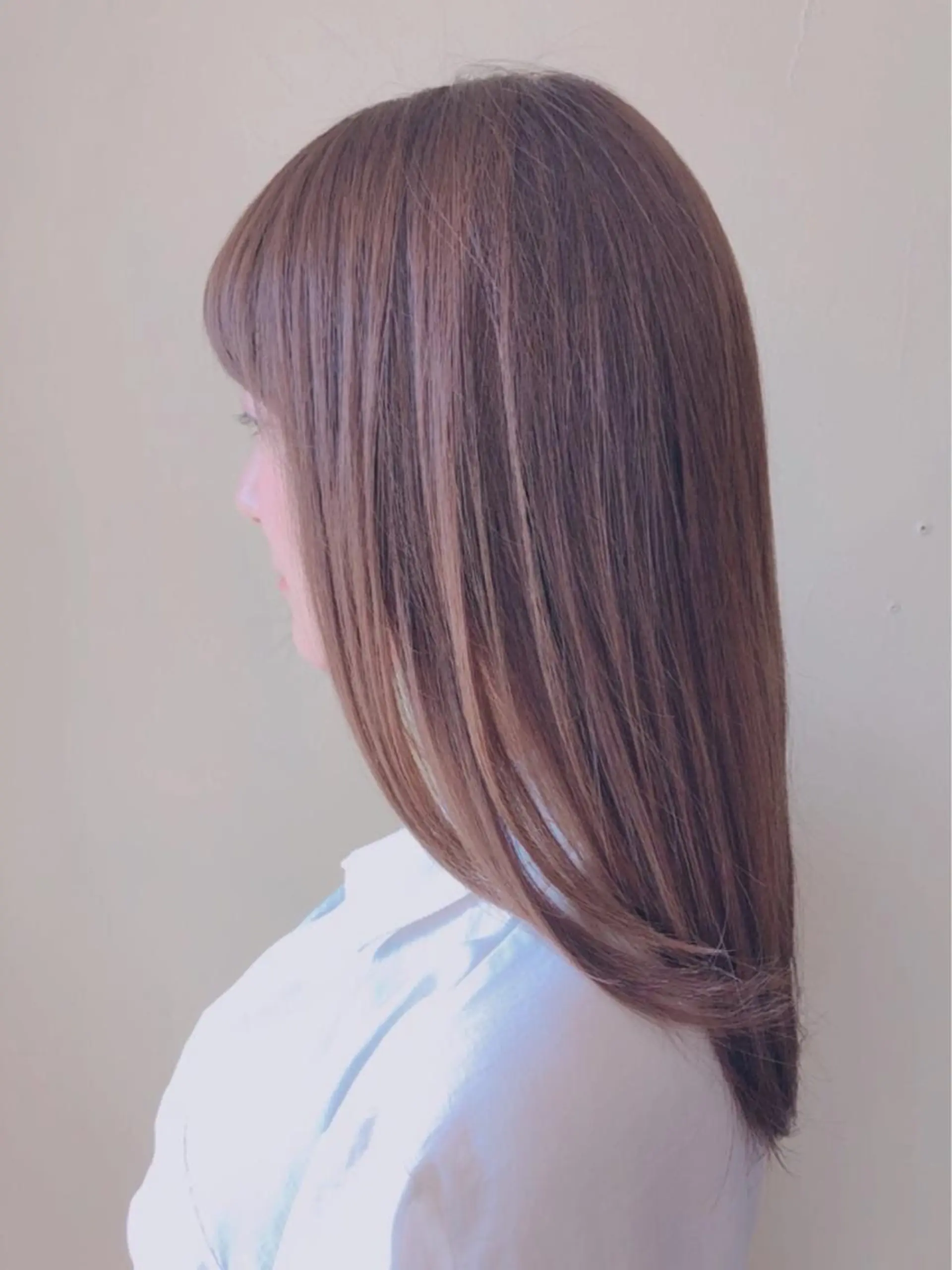 ロング カラー カット ヘアカラー トリートメント 髪質改善✨透明感カラ ー🌈シエルブルーのヘアスタイル