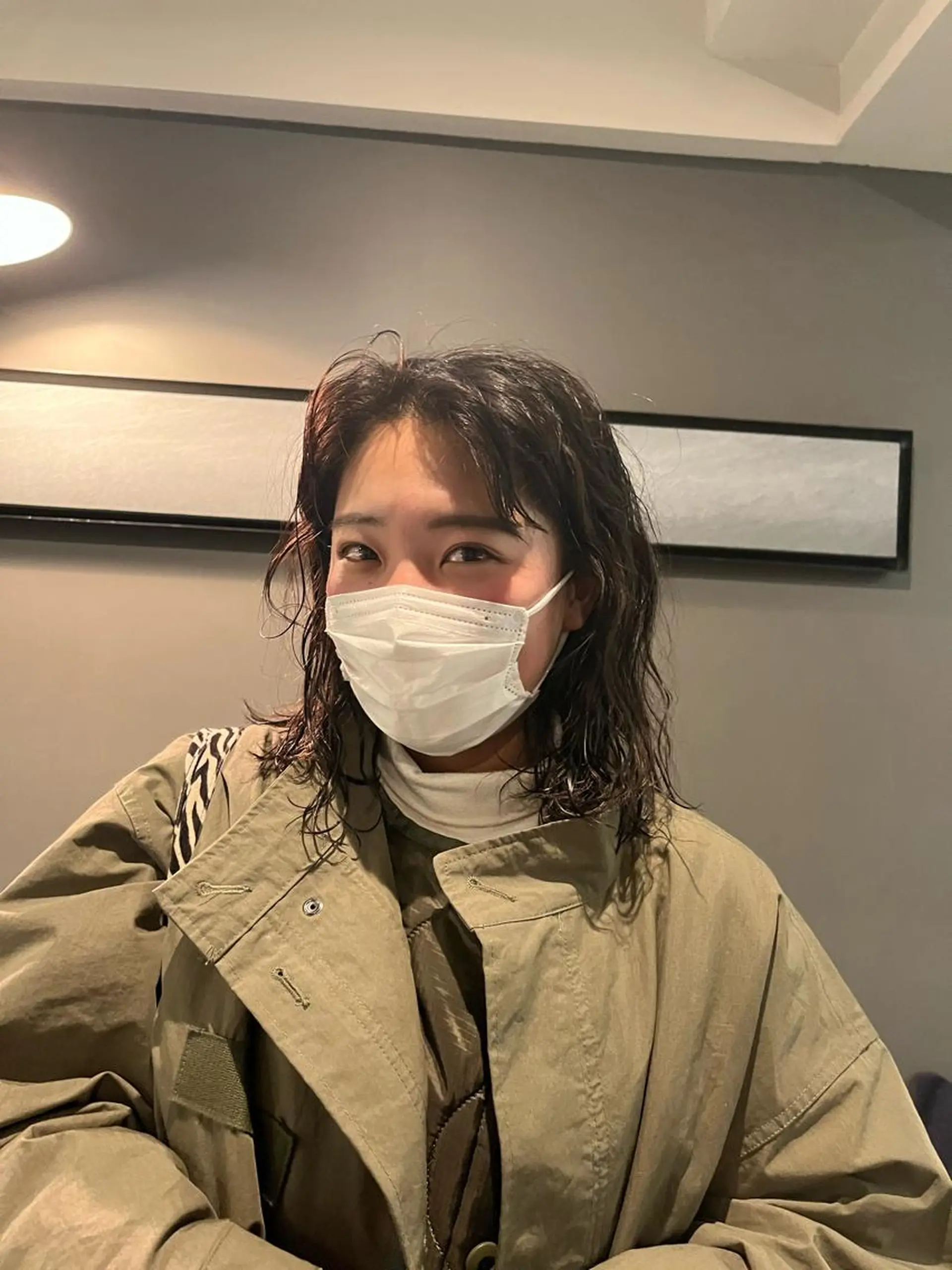 ミディアム パーマ カット パーマ NERO 眞下秋歩のヘアスタイル