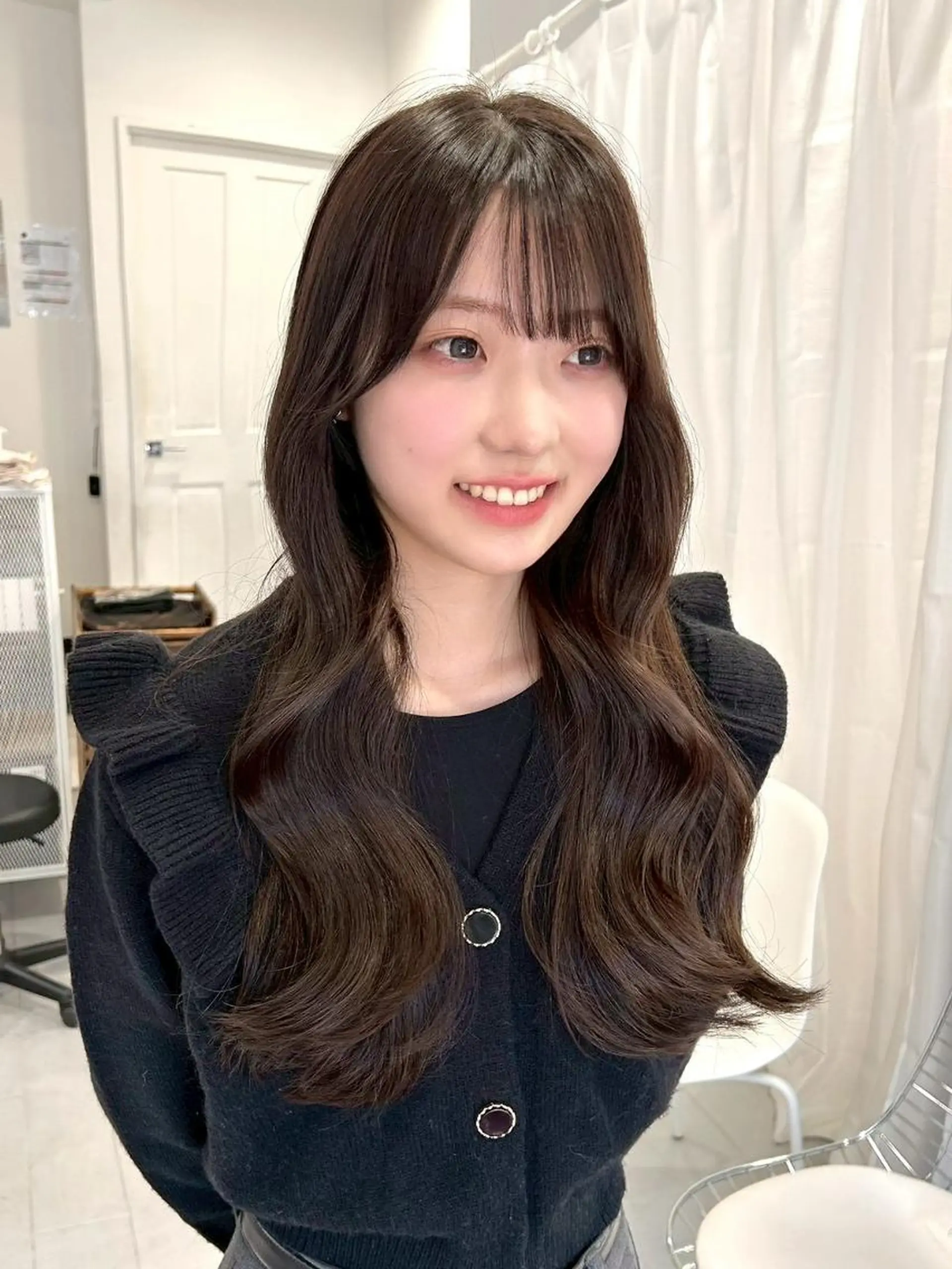 セミロング カット ヘアカラー トリートメント 韓国ヘア ‎🤍KANA🎀のヘアスタイル