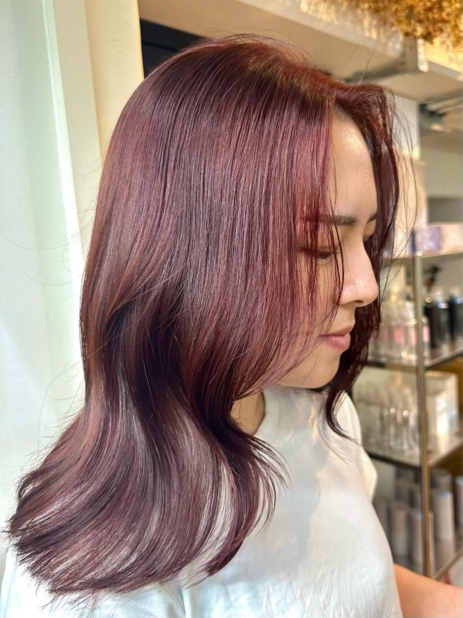 ミディアム カット ヘアカラー トリートメント Hana ハイトーン🕯🩰のヘアスタイル