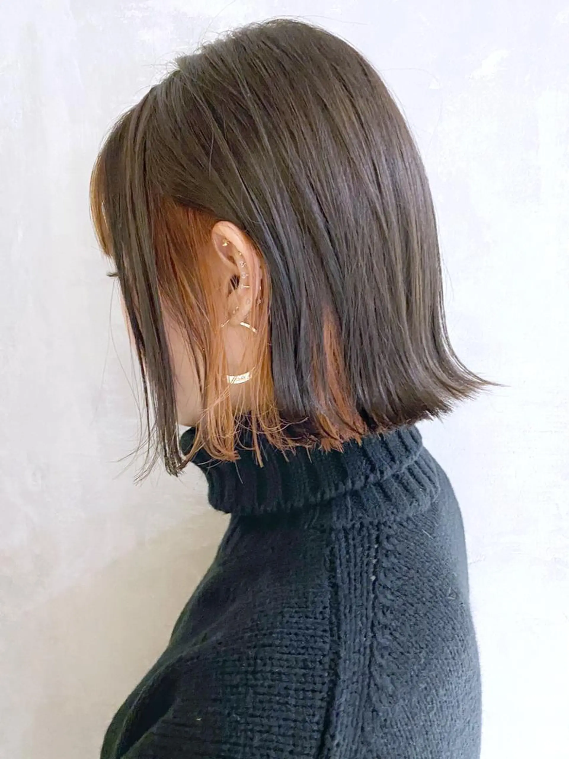 ミディアム カラー パーマ ヘアアレンジ オレンジ ITbyALBUM 中野店のヘアスタイル