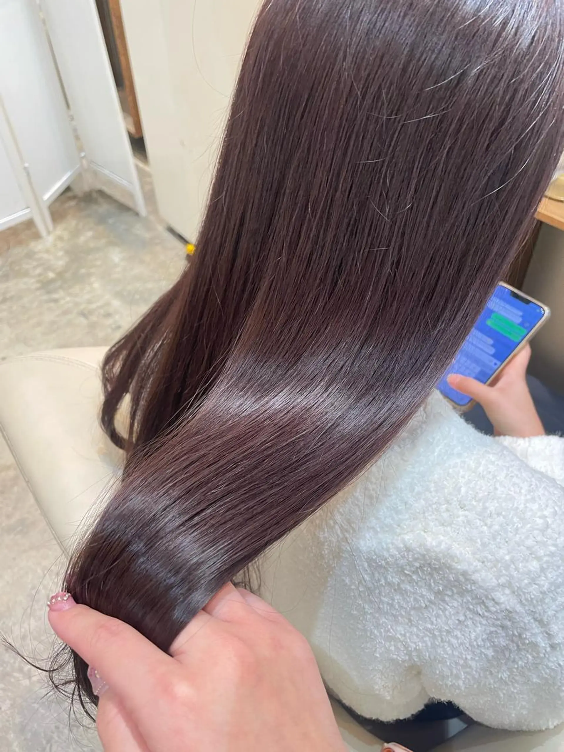 セミロング カラー 髪質改善 トリートメント ヘアカラー トリートメント 山崎 唯奈 大宮東口 /暖色💞カラーのヘアスタイル