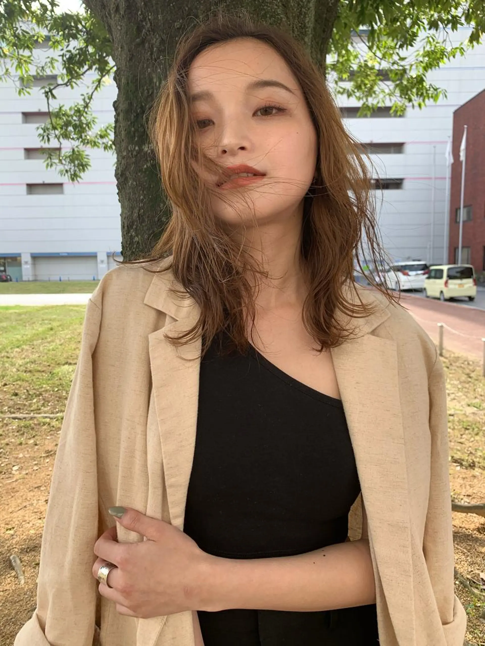 ミディアム カラー ミディアムレイヤー レイヤーカット ヘアカラー PAIR DAISUKEのヘアスタイル