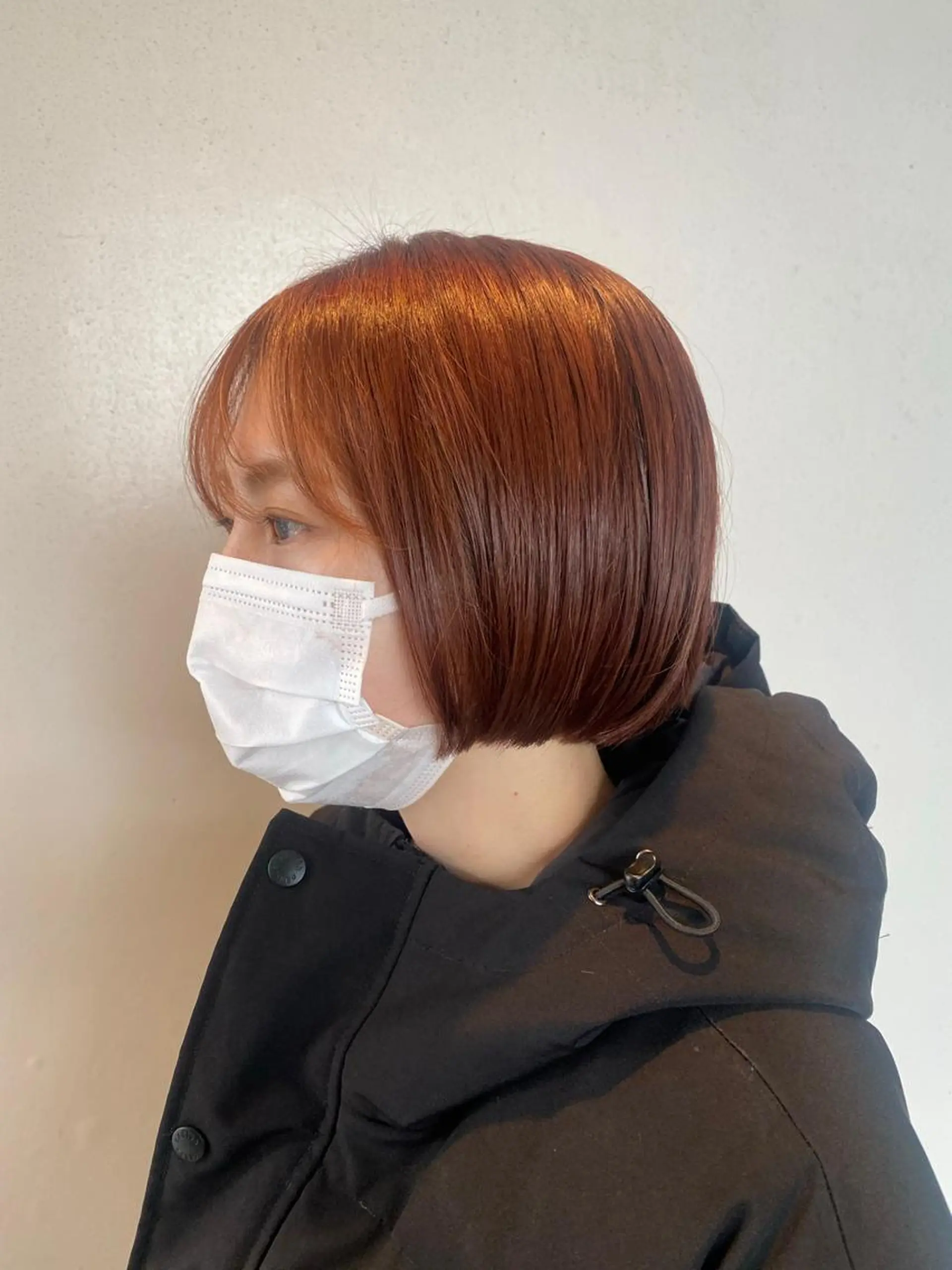 ショート カラー ブラウンカラー オレンジ オレンジブラウン 中井 一葉のヘアスタイル