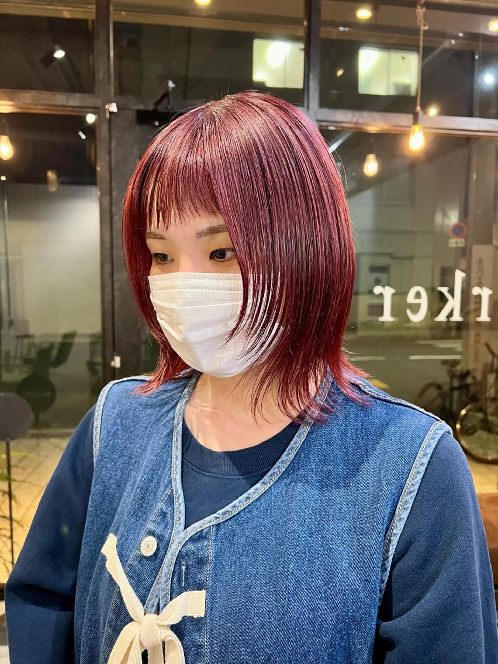 ミディアム カラー ハイトーンカラー レッドカラー mizuki ニュアンスパーマのその他イメージ