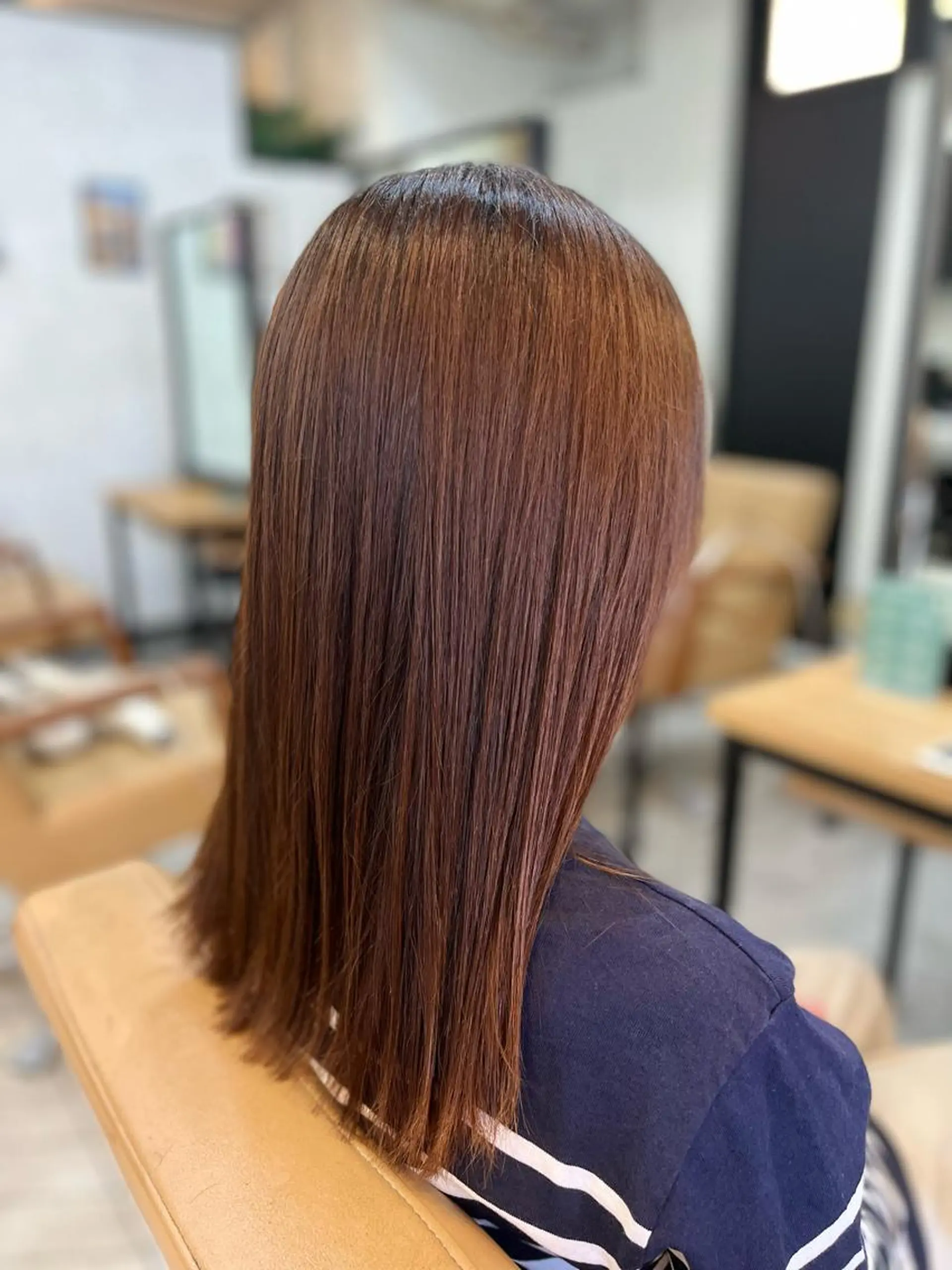 セミロング 縮毛矯正 カット 縮毛矯正 トリートメント est hair Ameri 松戸店所属・和田 真弥のヘアスタイル