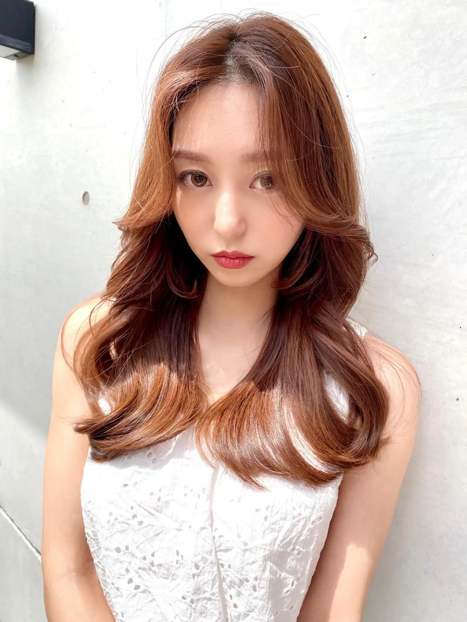 ロング カラー 顔まわりレイヤー レイヤーカット 小顔カット 似合わせレイヤー 🇰🇷荒木洋文のヘアスタイル