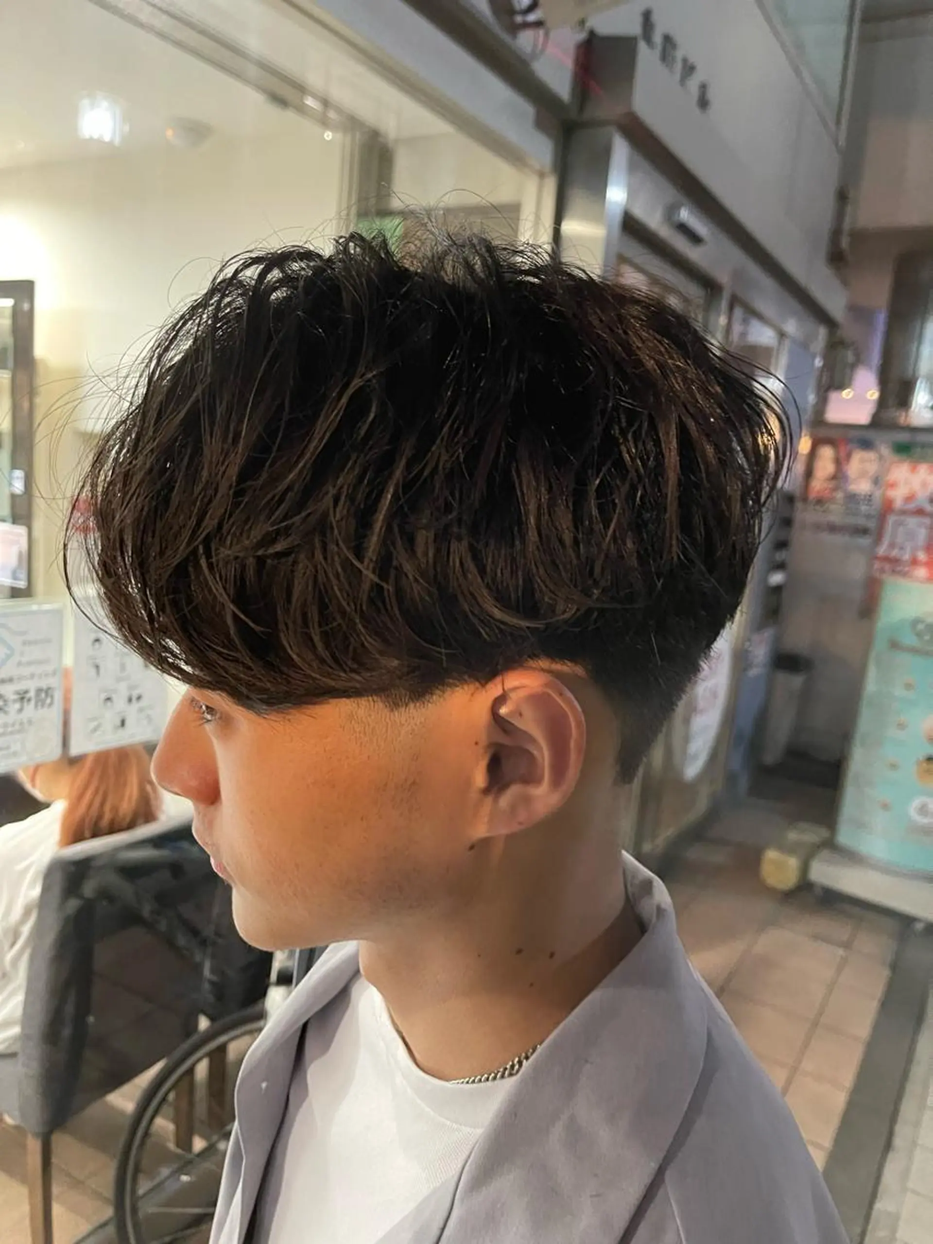 ショート メンズ センターパート カット ❄️メンズカット 落合諒❄️のヘアスタイル