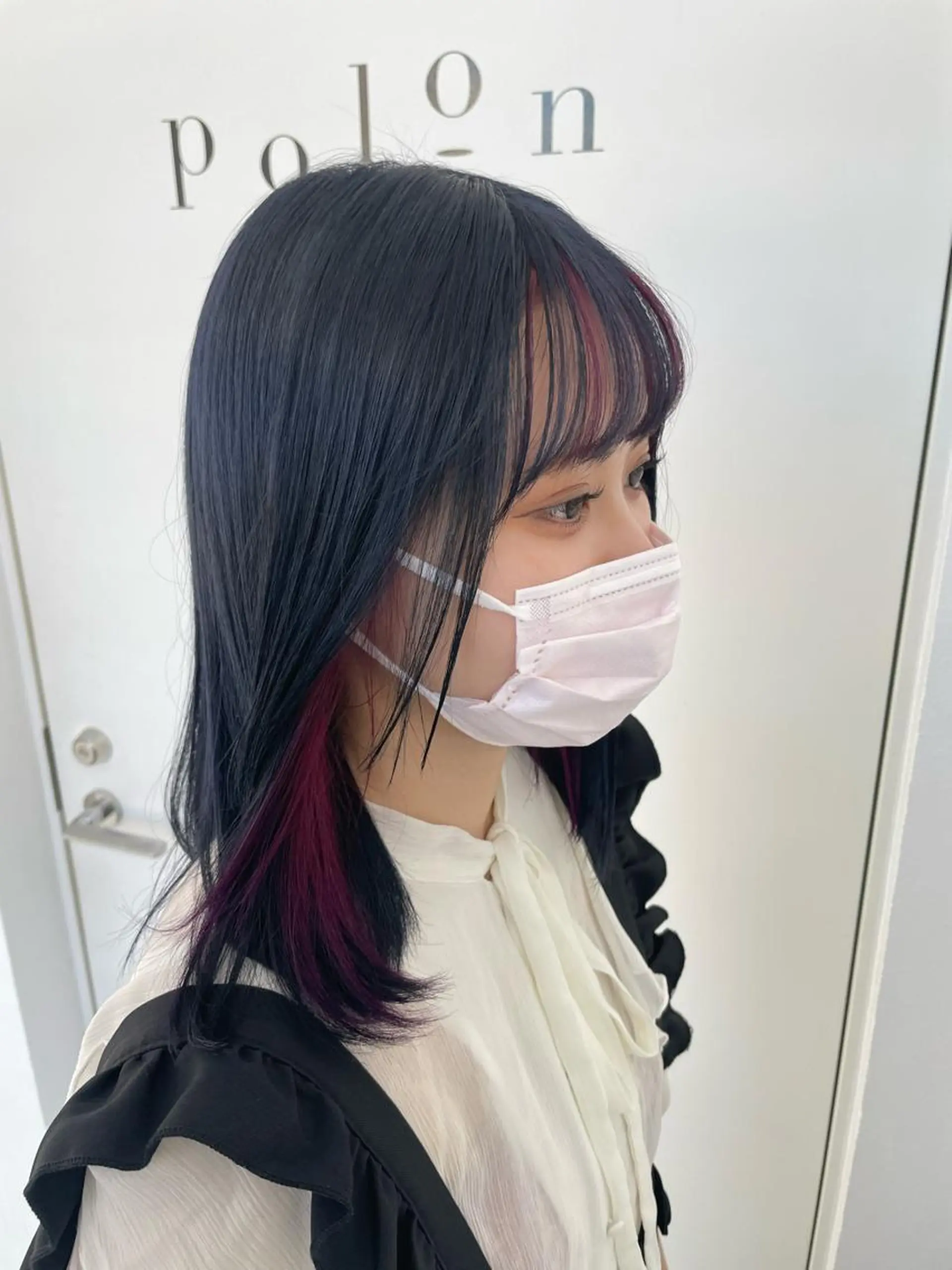セミロング カラー インナーカラー ネイビーカラー ピンクカラー カット ヘアカラー トリートメント ✨髪のソムリエ✨ 岩川和生（店長）🦄のヘアスタイル