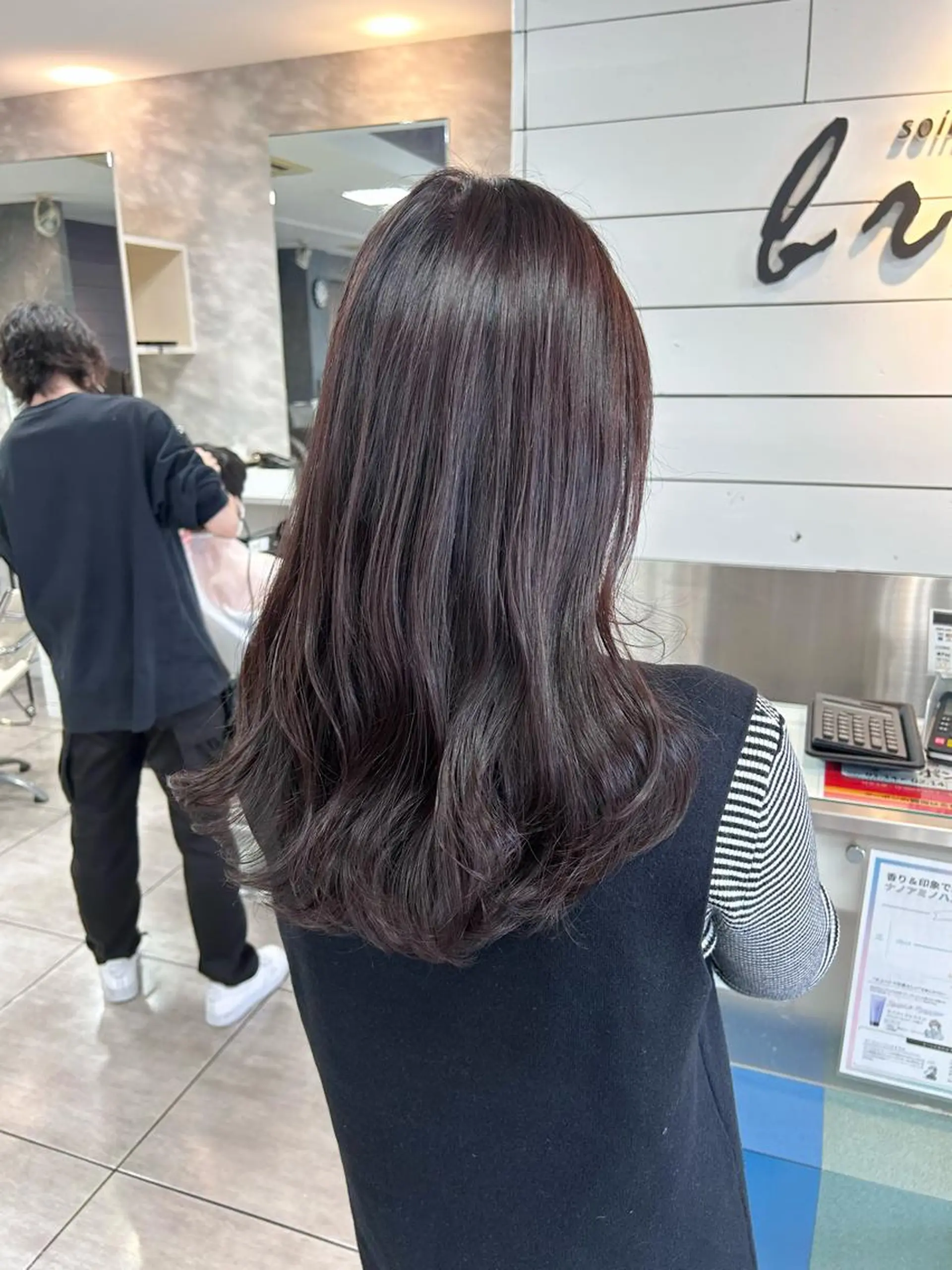 ロング パープルカラー カット ヘアカラー 🫧艶髪カラー🫧 森本くるみのヘアスタイル