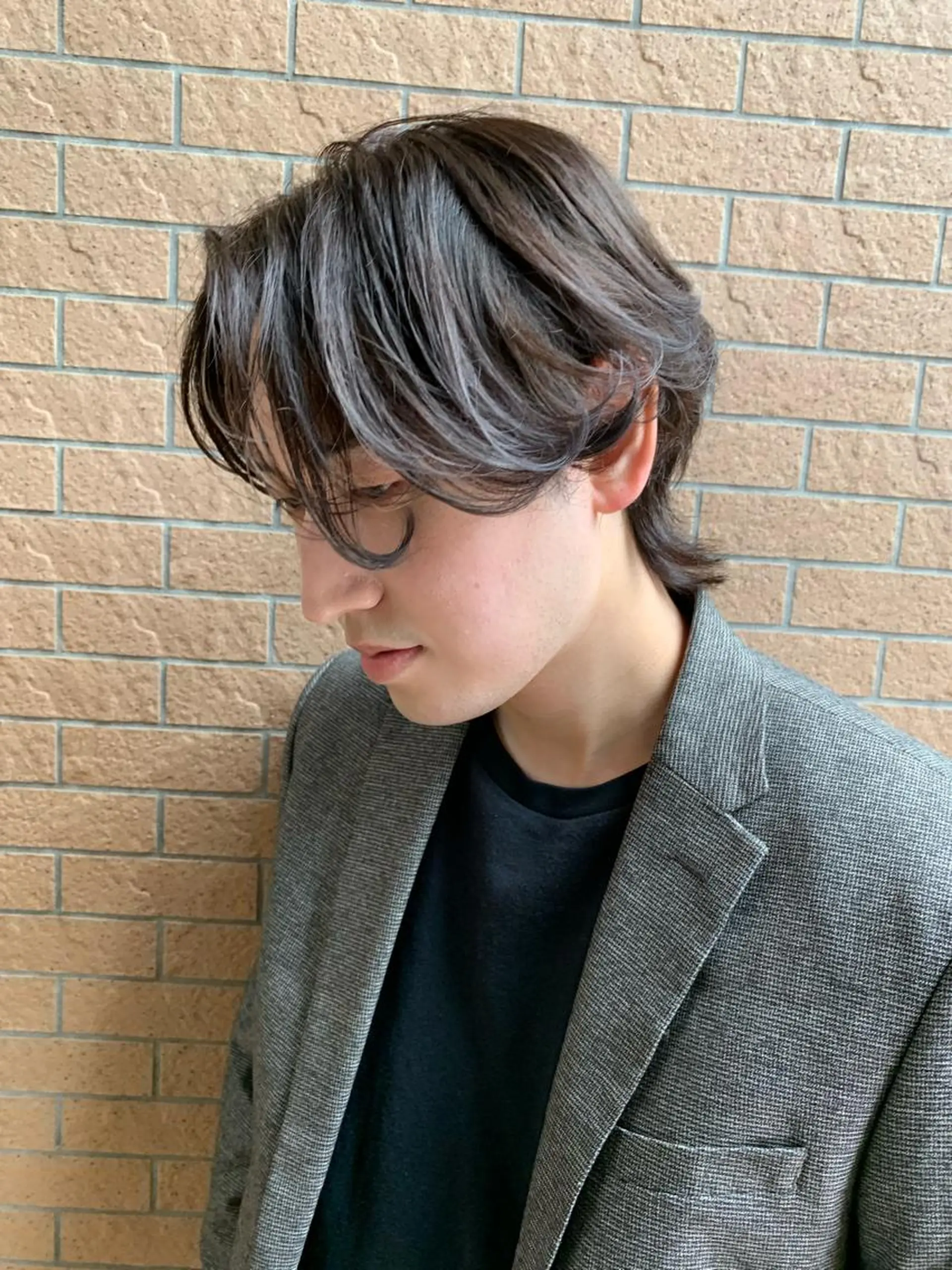 ショート メンズ センターパート カット ヘアカラー ディレクター 斎藤のヘアスタイル