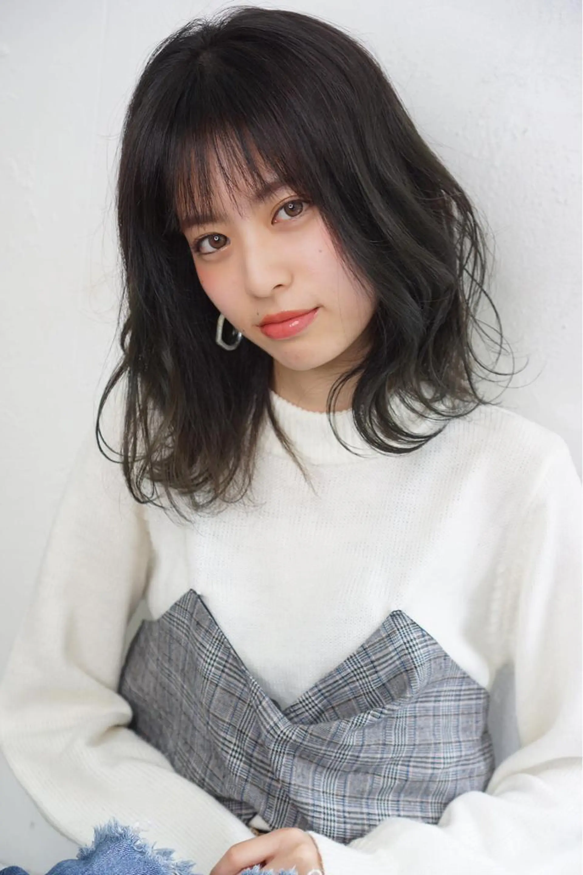ミディアム カラー ダークグレー ダークグレージュ グレージュ hair  space Atoz所属・東 寛道のヘアスタイル