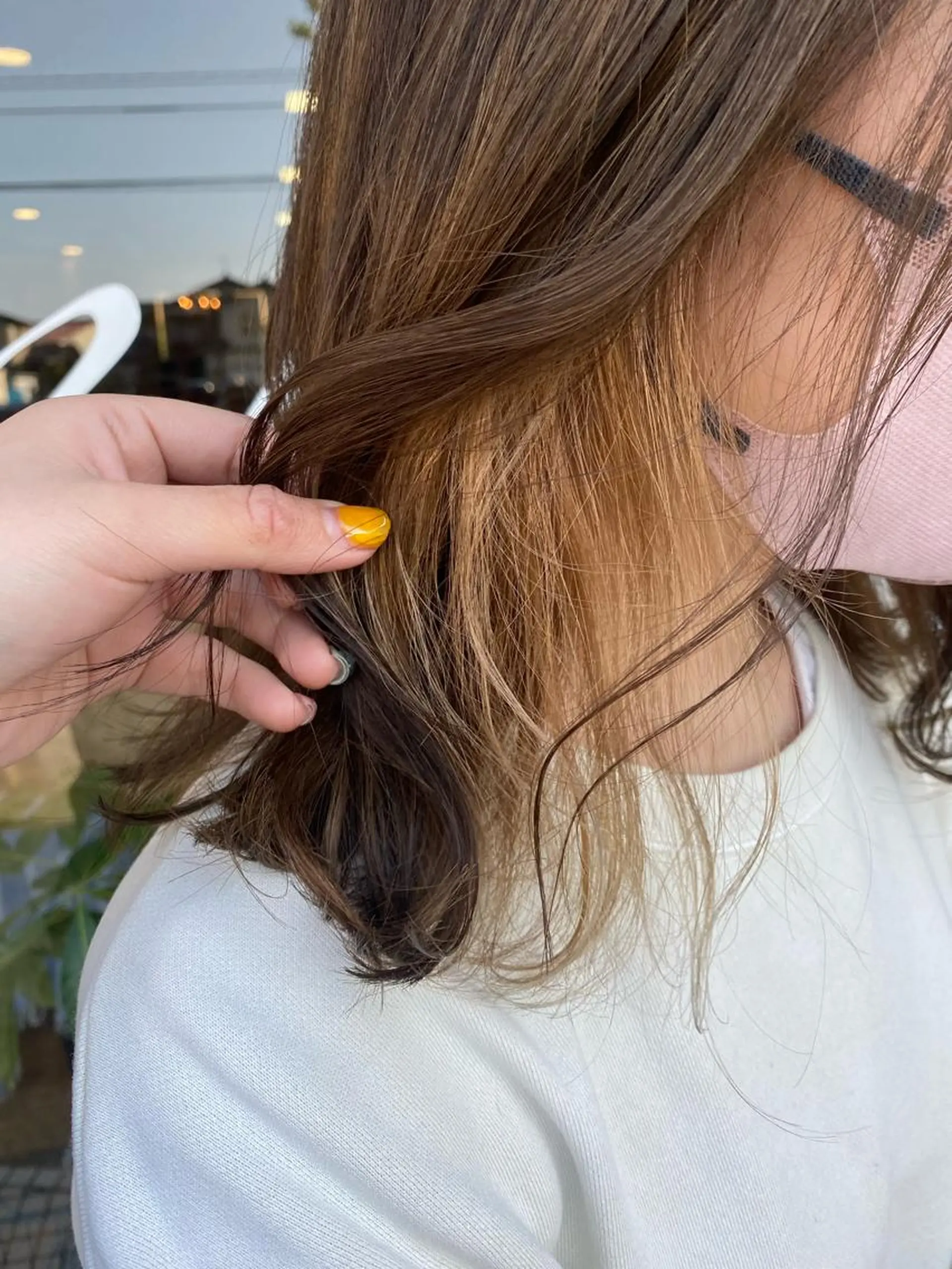 ミディアム ヘアカラー Un Fleur所属・立野 希沙のヘアスタイル