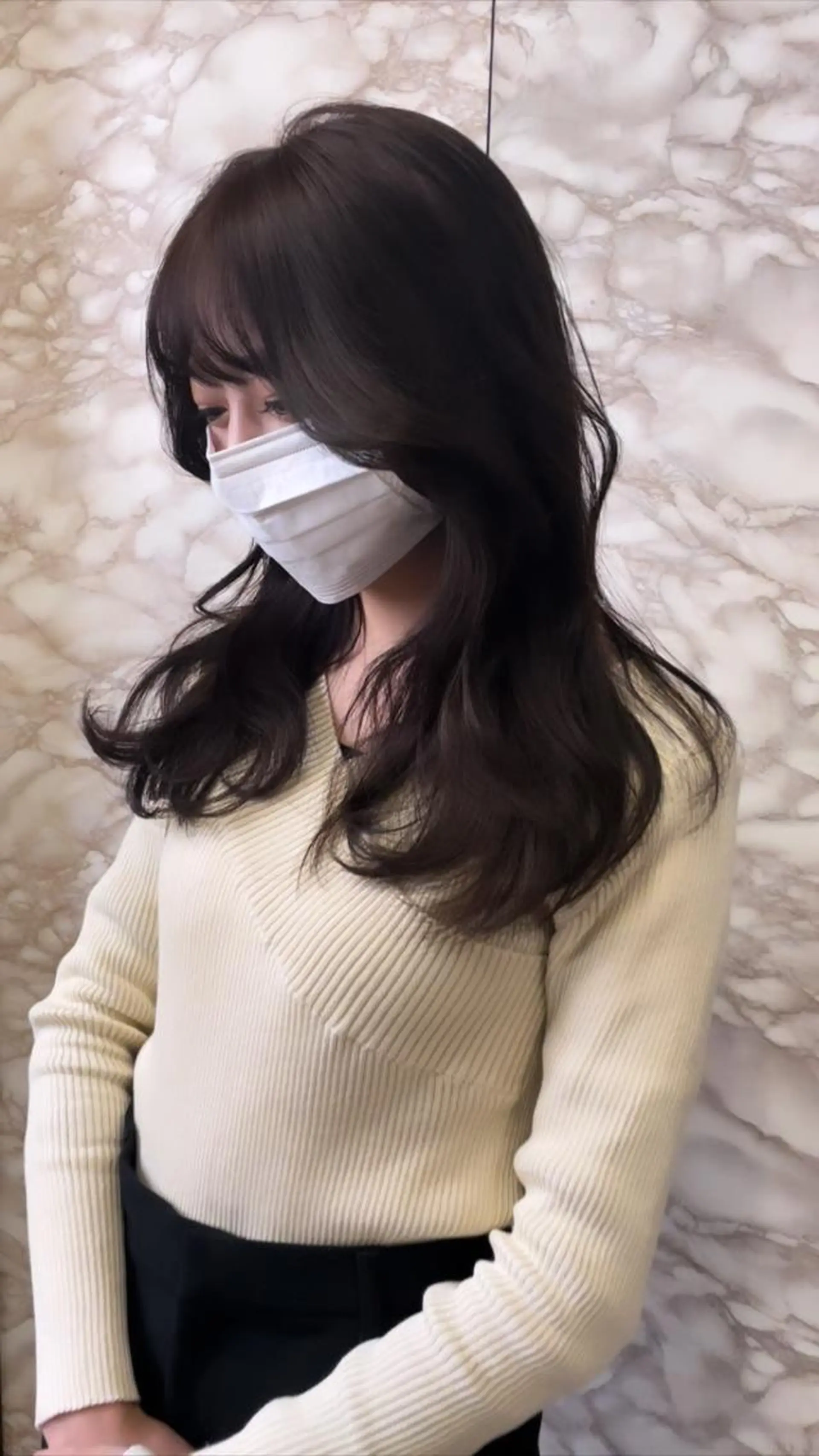 ミディアム カラー ヘアアレンジ カット ヘアカラー トリートメント 極上の艶髪 RINAのヘアスタイル