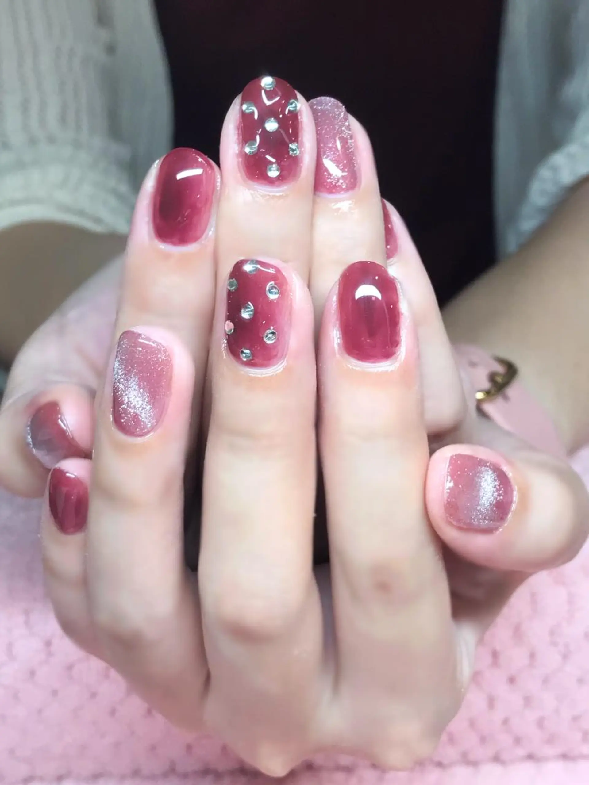 ネイル ジェルネイル キラキラネイル マグネットネイル Nyanco Nailのネイルデザイン