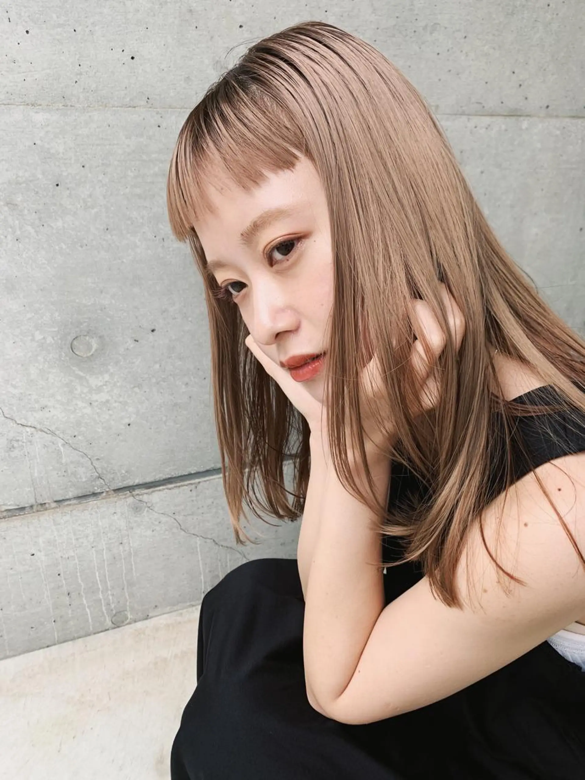 カラー ヘアカラー トリートメント ヘッドスパ 柔らか透け感カラー 🌿ムロヤリョウスケのヘアスタイル