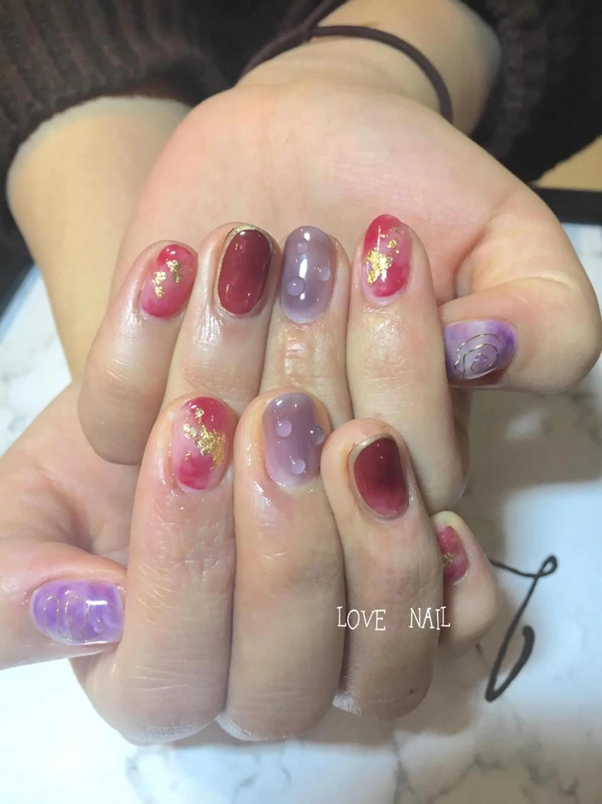 ネイル ハンドネイル LOVE NAIL 💕Sonoのネイルデザイン