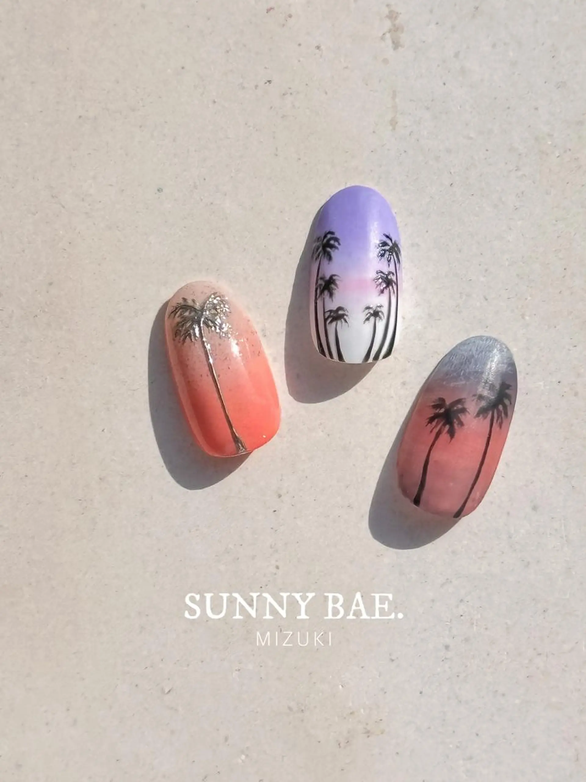 ネイル アートネイル ジェルネイル 夏ネイル ハンドネイル SUNNY BAE. 🌼MIZUKIのネイルデザイン