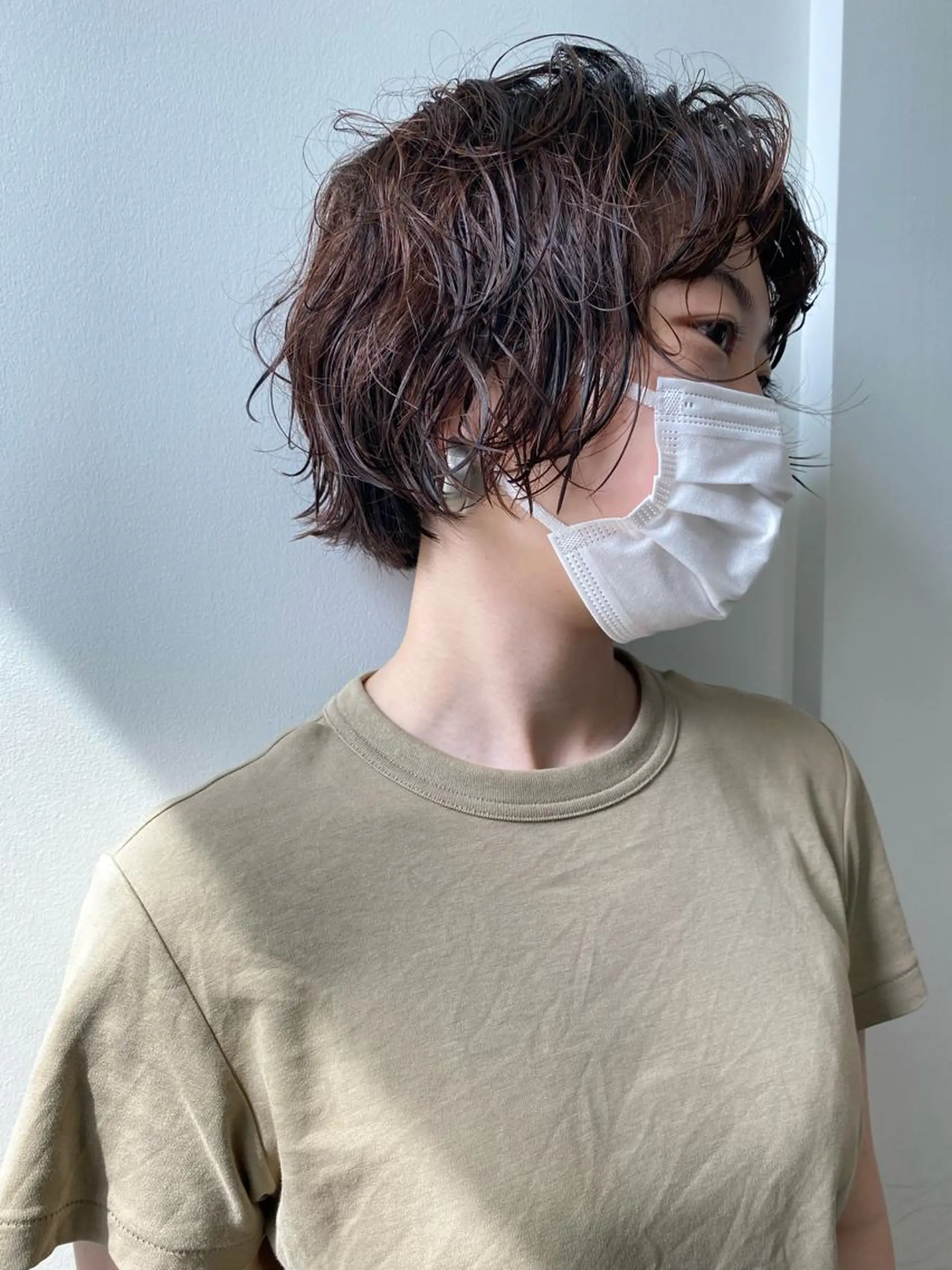 ショート カラー パーマ ヘアアレンジ ボブ Nancy所属・束感まつげ❤︎ あみのマツエク・マツパデザイン