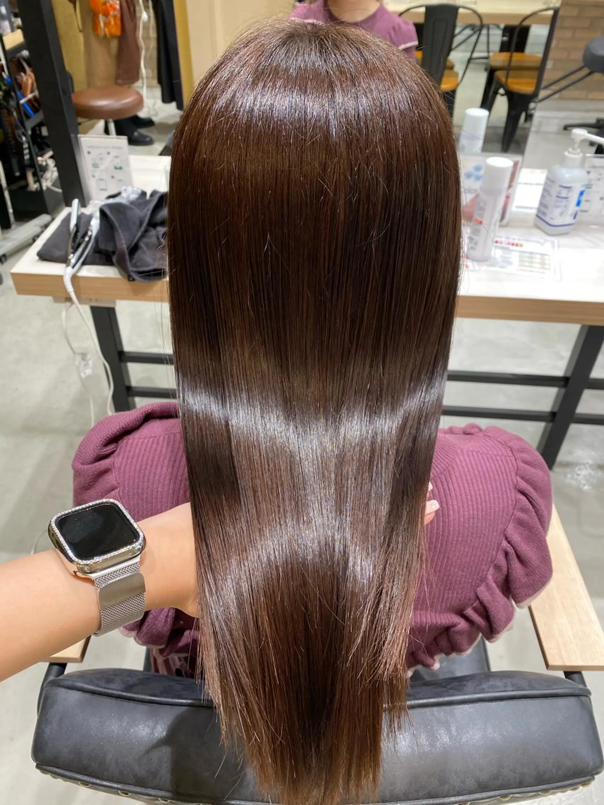 ロング カラー カット 縮毛矯正 透明感/レイヤー カット🎀マコのヘアスタイル