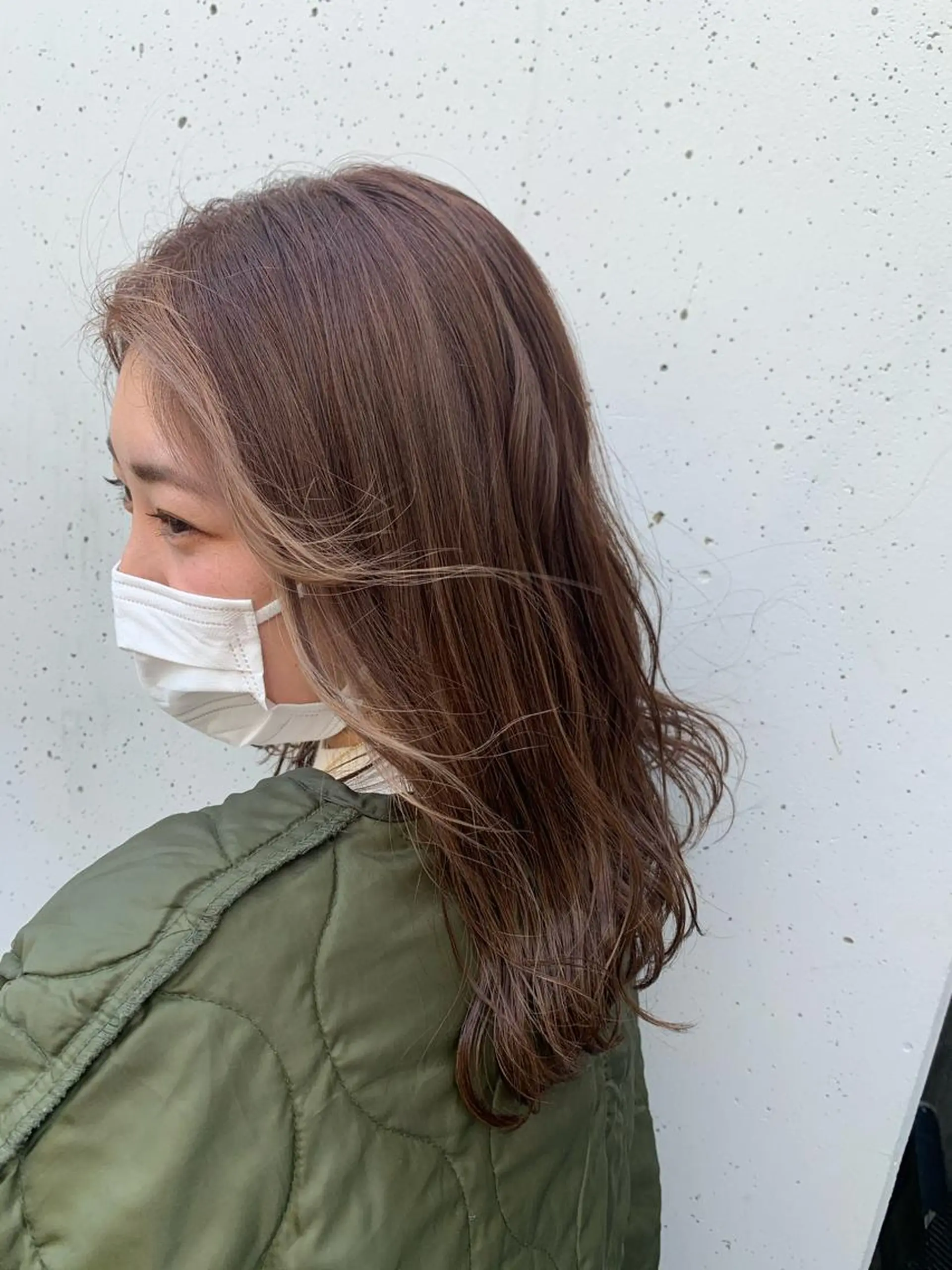 セミロング カラー ブラウンカラー ピンクカラー 似合わせカラー🫶 小川千波のヘアスタイル