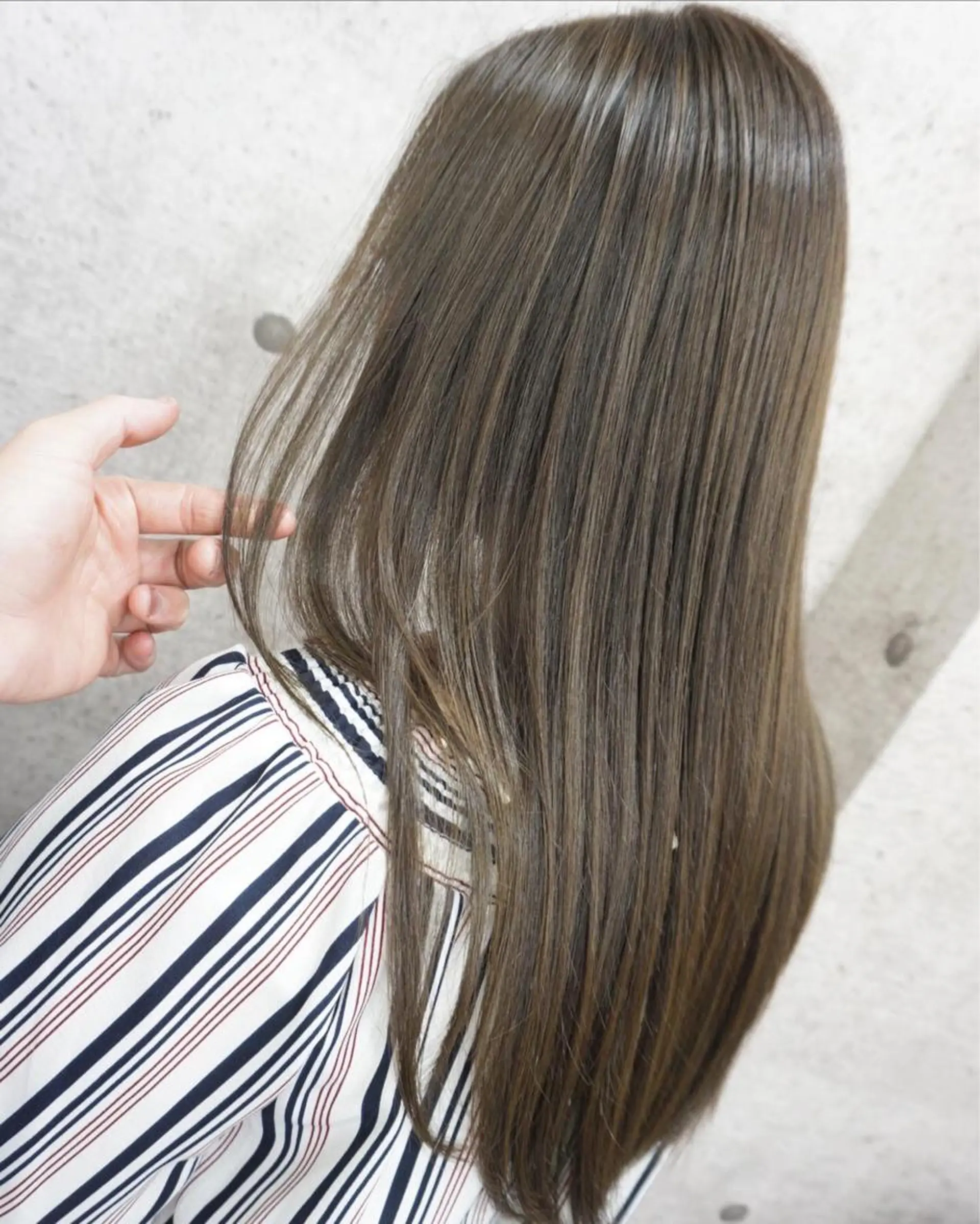 セミロング 髪質改善 トリートメント カット ヘアカラー 縮毛矯正 トリートメント hair teria ryu 大塚のヘアスタイル