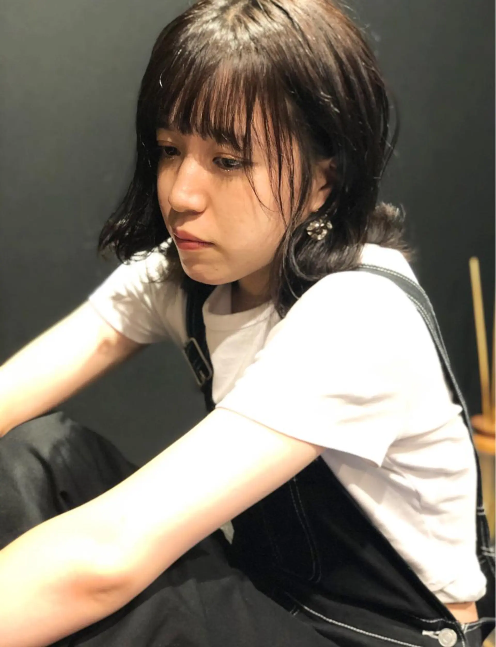 ミディアム 切りっぱなしボブ ボブ 柿本拓【全席完全個室 ログネオン】のヘアスタイル