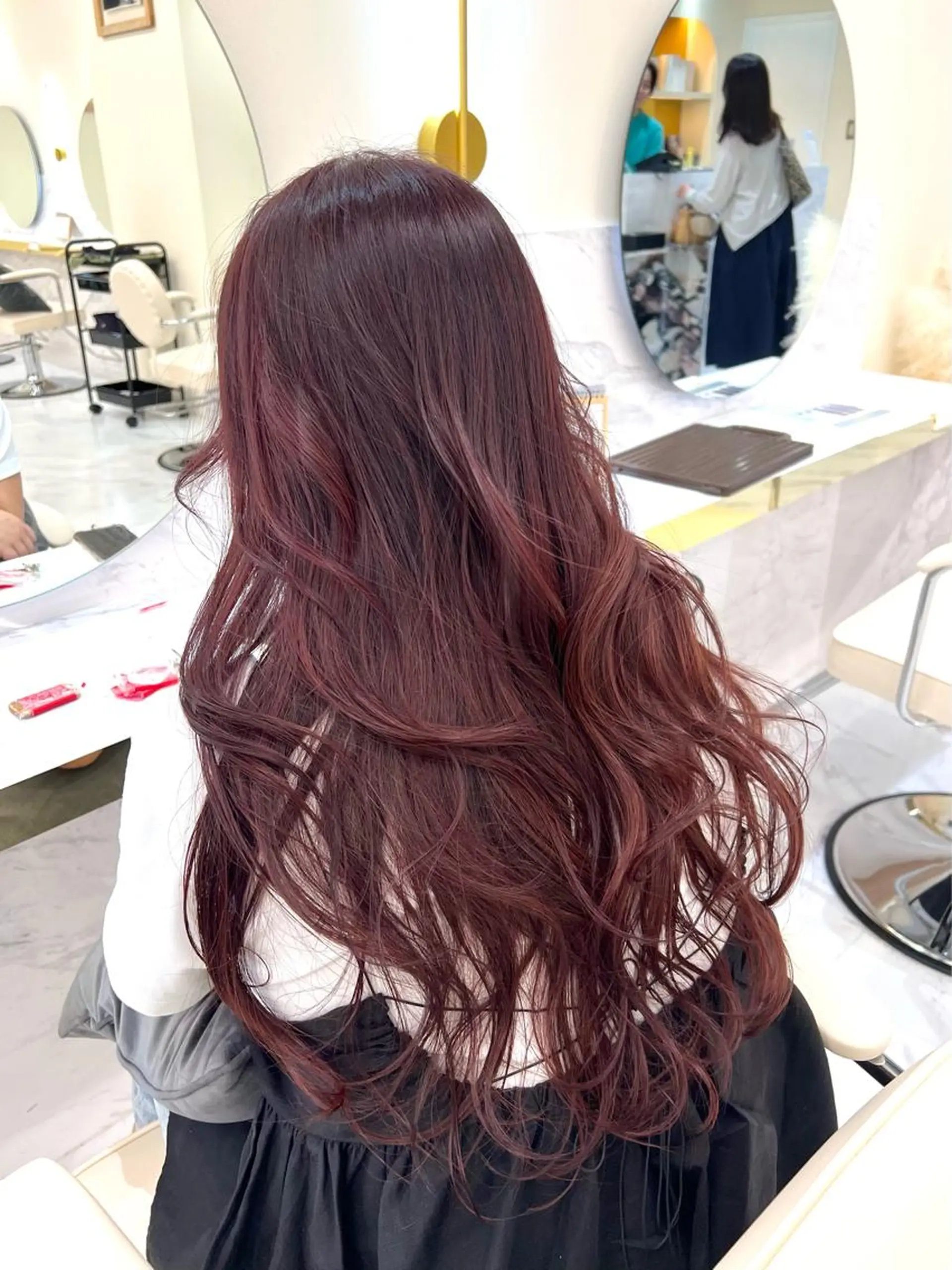 ロング カラー ヘアアレンジ カット ヘアカラー トリートメント 🤍韓国ヘア🤍 ヨシダリナのヘアスタイル