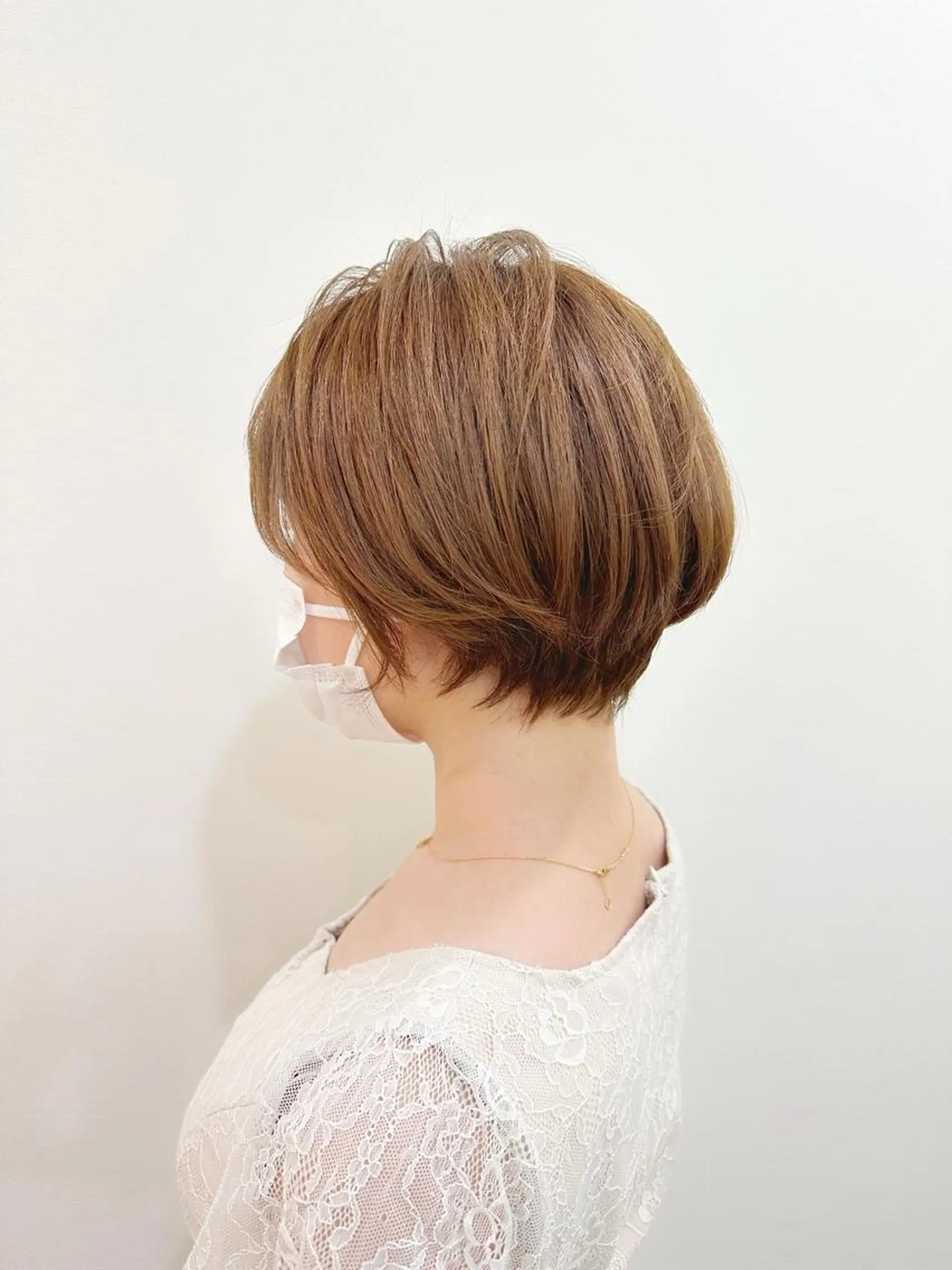 ショート カラー ショートボブ ハンサムショート 丸みショート アディクシーカラー ボブ カット ヘアカラー トリートメント newline銀座所属・銀座ショート/ 大人ショート/金子涼のヘアスタイル
